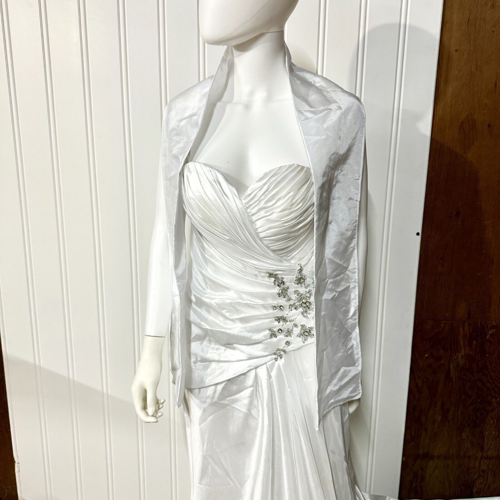 Other Cinderella Wedding GOWN Size M Strapless Gemmed A Line Slim Size M / US 6-8 / IT 42-44 - 3 Thumbnail