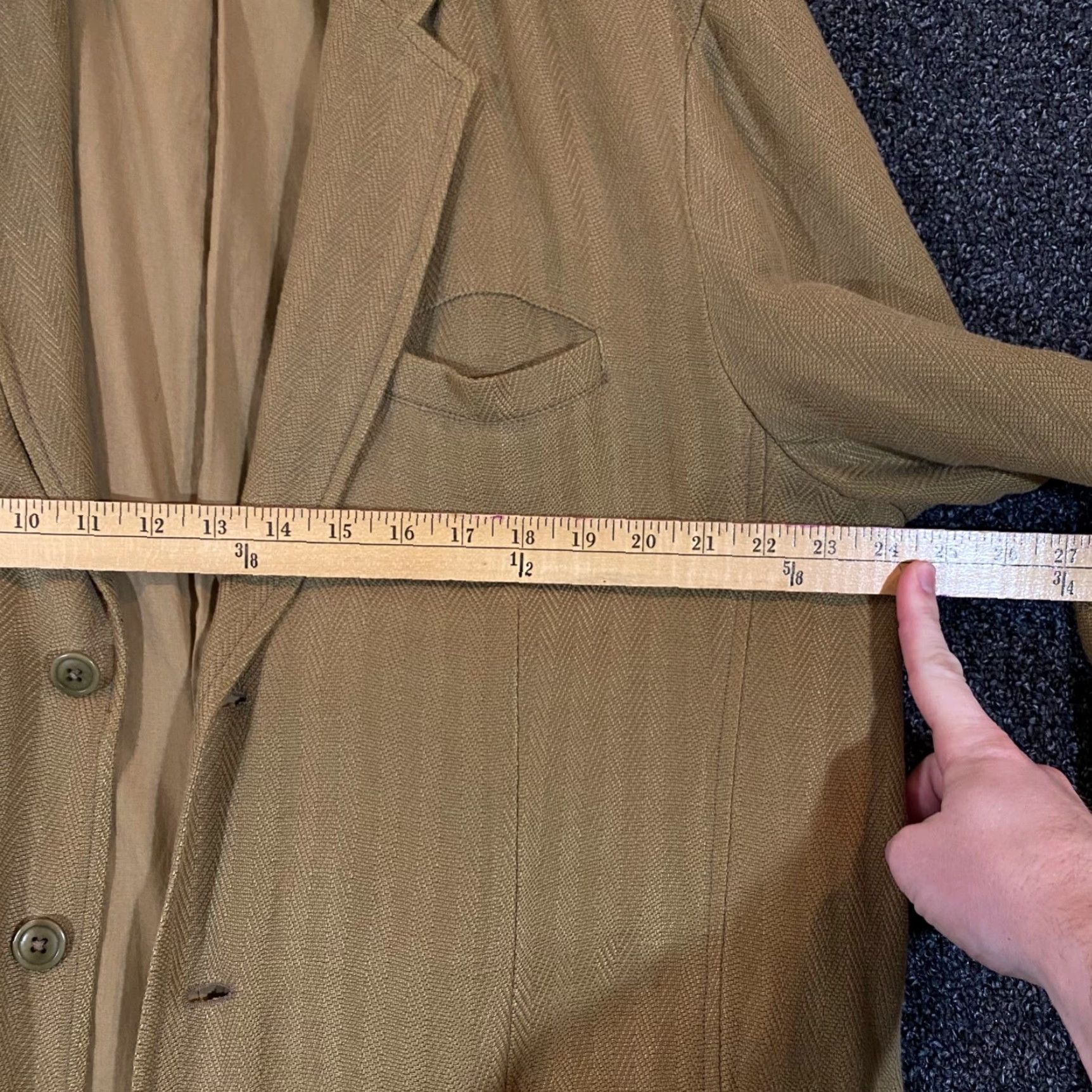 The Territory Ahead Territory Ahead Blazer Mens Large Brown Linen Silk Blend Suit Sports Coat Size 42R - 5 Thumbnail