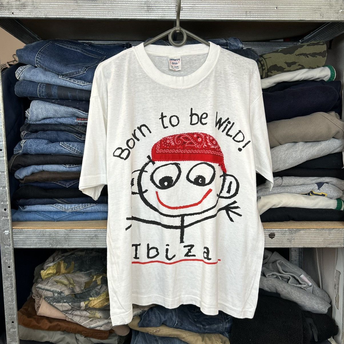 Vintage Vintage Born To Be Wild Ibiza Big logo Cartoon 90’s tee Size US M / EU 48-50 / 2 - 1 Thumbnail