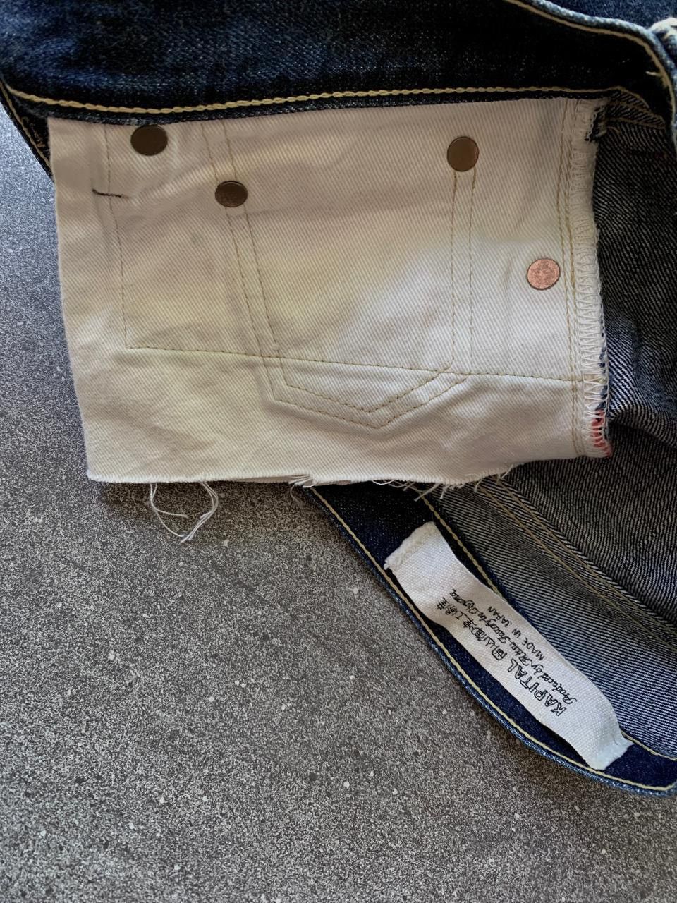 Kapital FREE TAX! Indigo Raw Denim Jeans Size US 34 / EU 50 - 9 Thumbnail