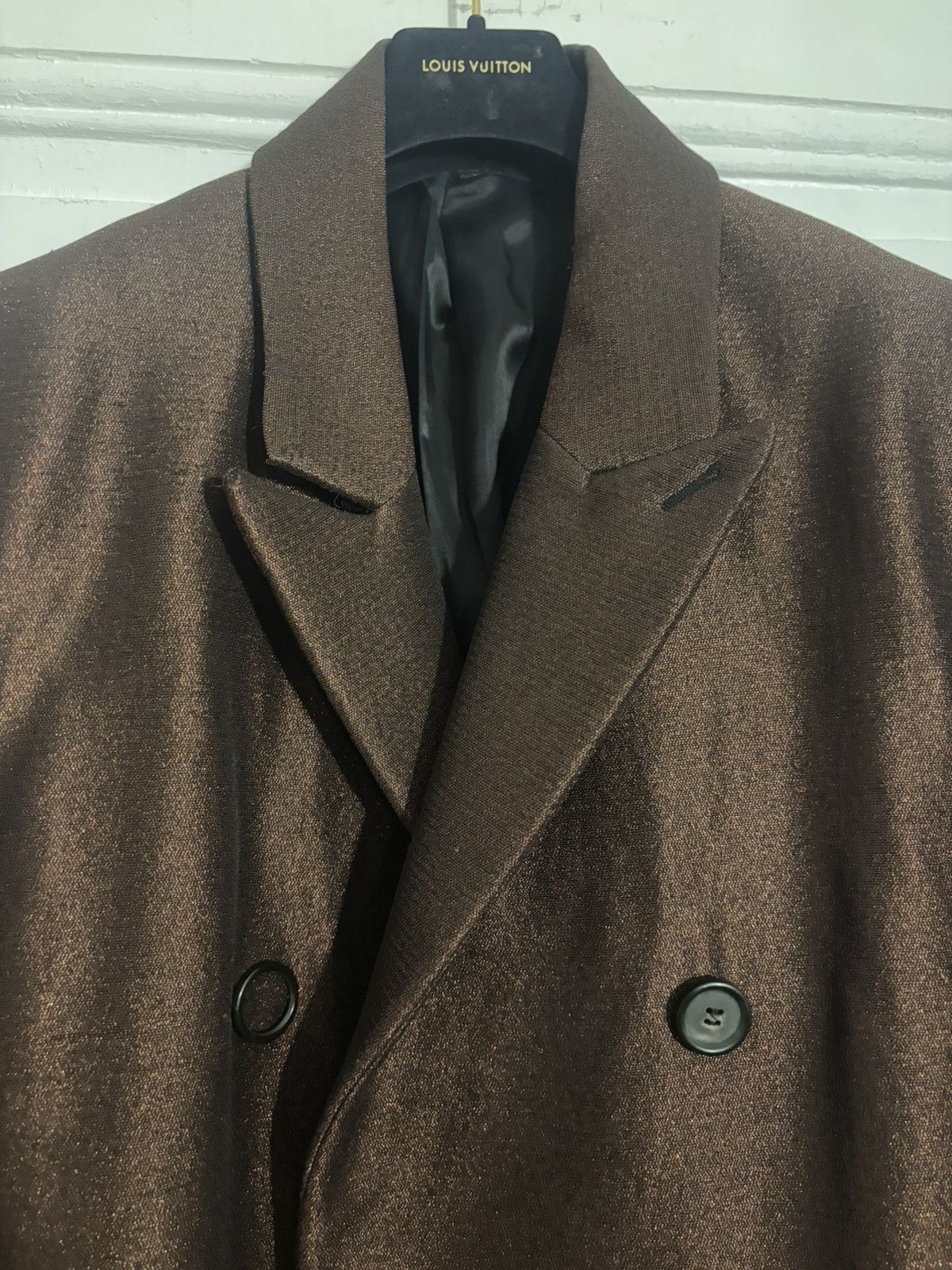 Acne Studios Acne Studios long coat in shiny brow Size US L / EU 52-54 / 3 - 8 Thumbnail