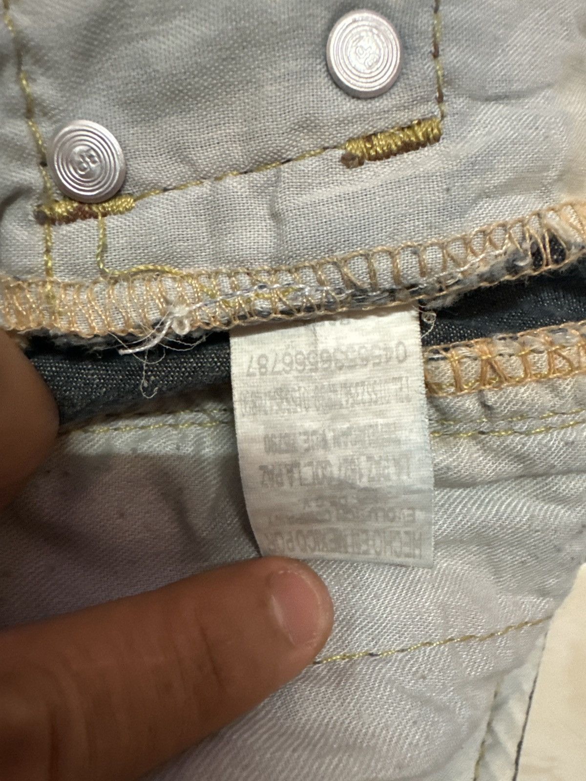 Japanese Brand EVOLUTION CARGO MULTIPOCKET DISTRESSED DENIM Size US 31 - 15 Thumbnail