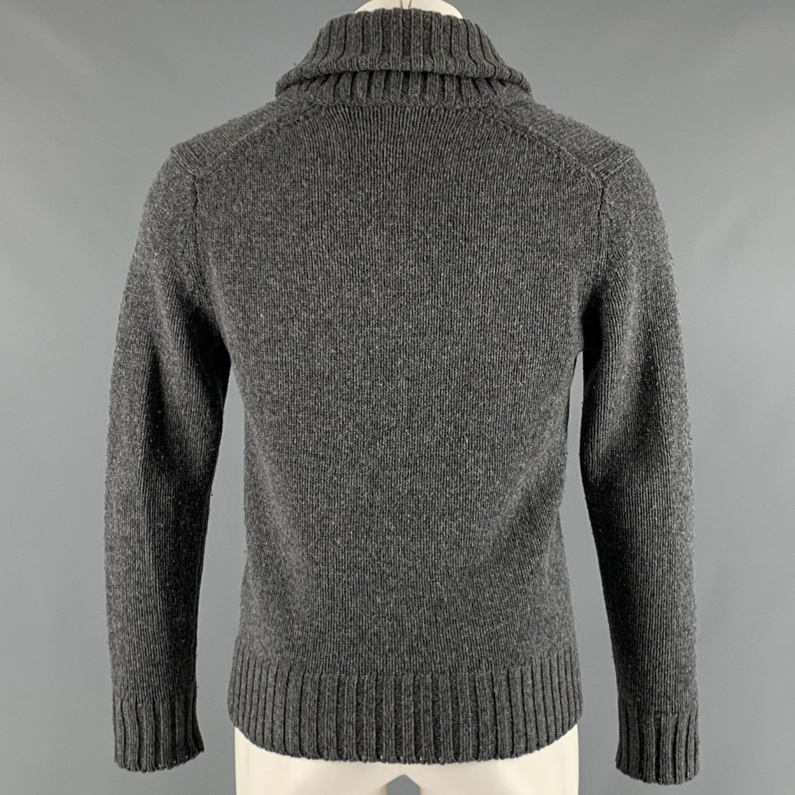 Onassis ONASSIS Size S Grey Wool Shawl Collar Sweater Size US S / EU 44-46 / 1 - 3 Thumbnail