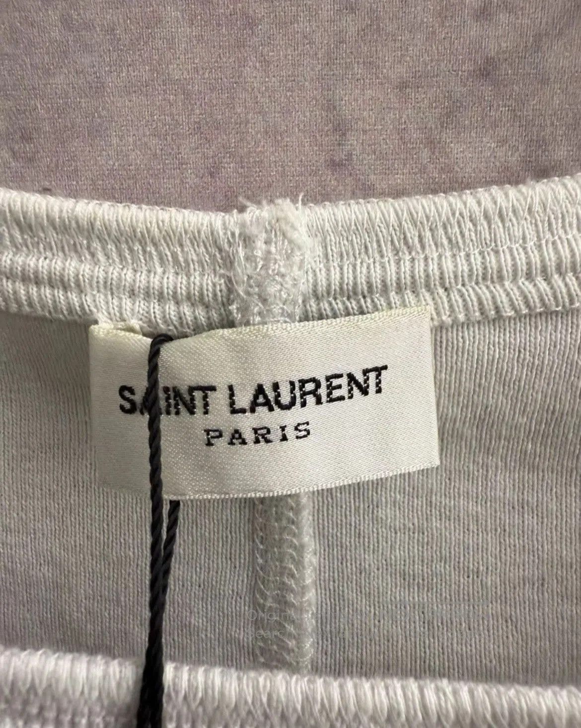 Saint Laurent Paris Saint Laurent YSL white letter Tshirt . Size US S / EU 44-46 / 1 - 3 Thumbnail