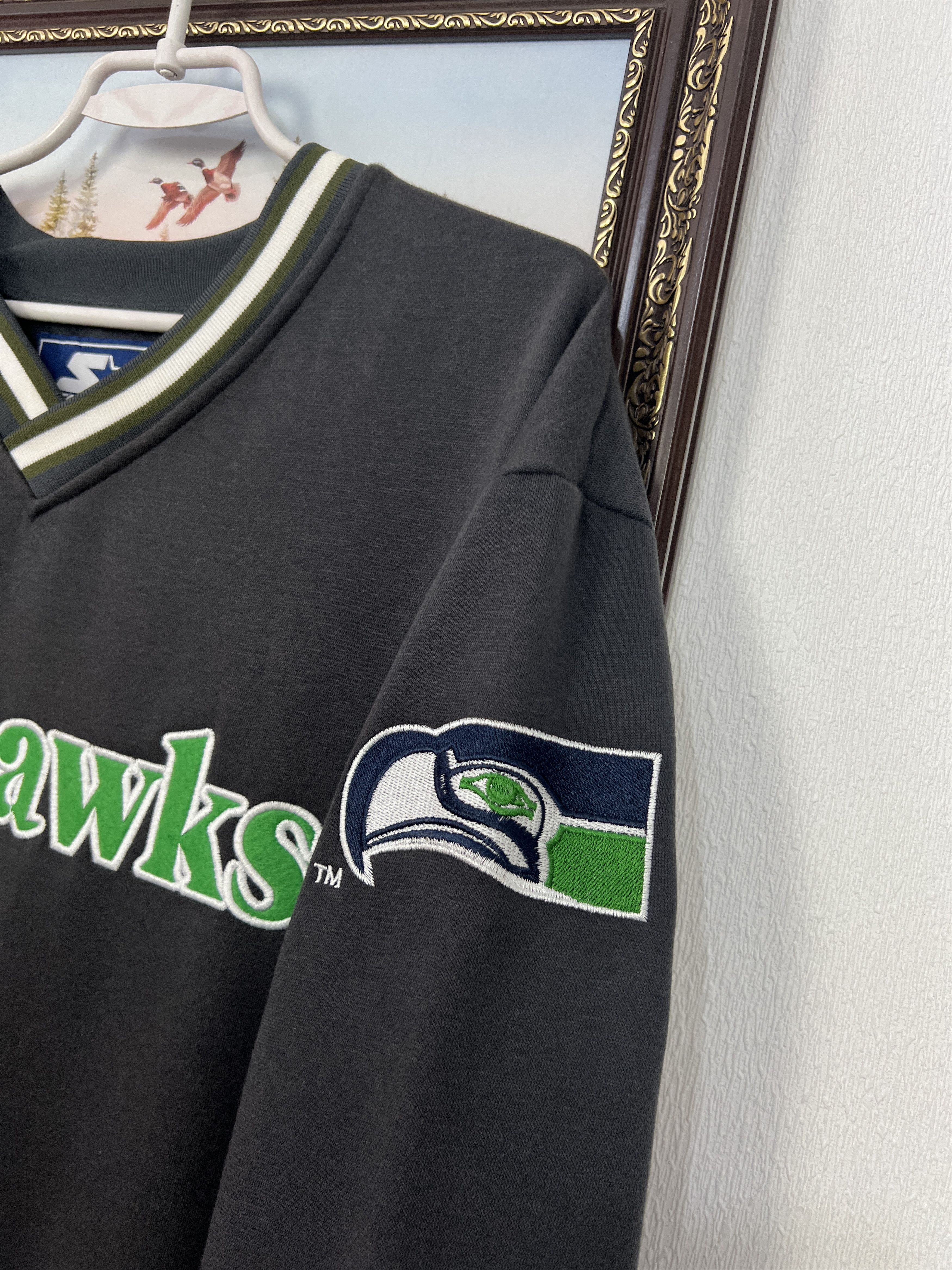 Starter Seattle Seahawks Sweatshirt NHL Crewneck Big Logo 3XL Size US XXL / EU 58 / 5 - 4 Thumbnail
