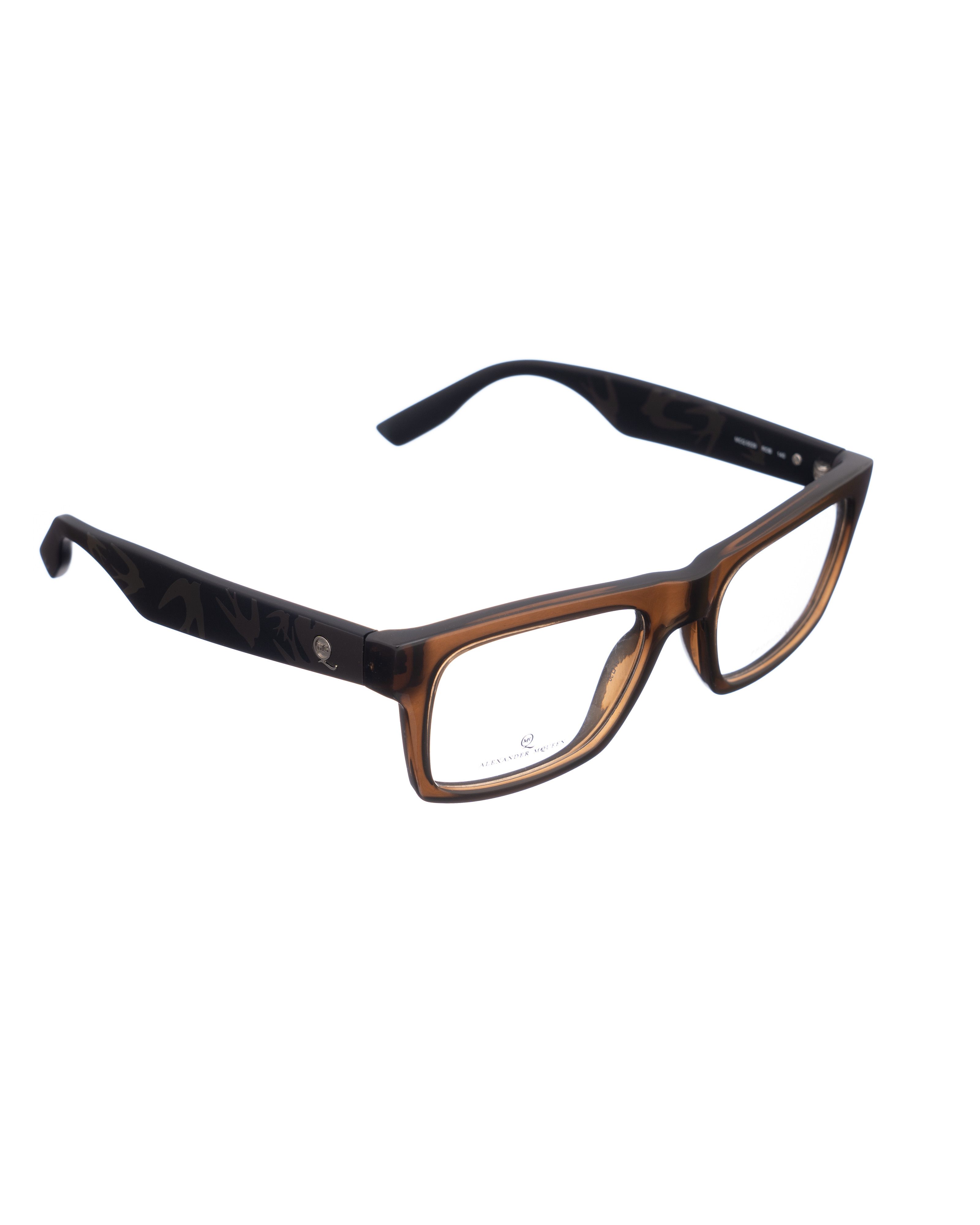 Alexander McQueen Alexander McQueen 00s Bold Nerdy Brown Glasses Size ONE SIZE - 2 Thumbnail