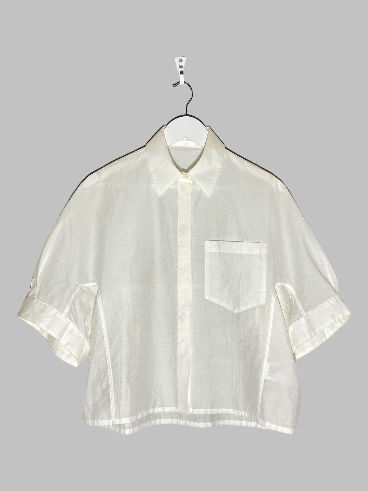 Christian Wijnants RRP 500$ Christian Wijnants Lightweight Boxy Cropped Shirt Size XS / US 0-2 / IT 36-38 - 1 Thumbnail