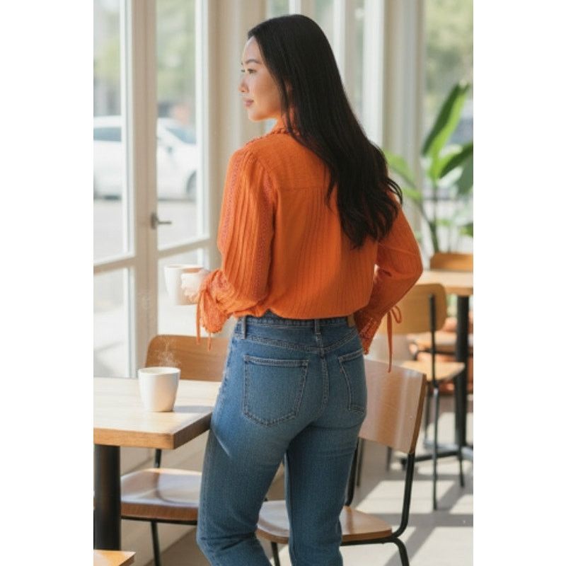 Other Rosalita Mcgee Dopamine Orange Embellished Shirt size Medium Size M / US 6-8 / IT 42-44 - 3 Thumbnail
