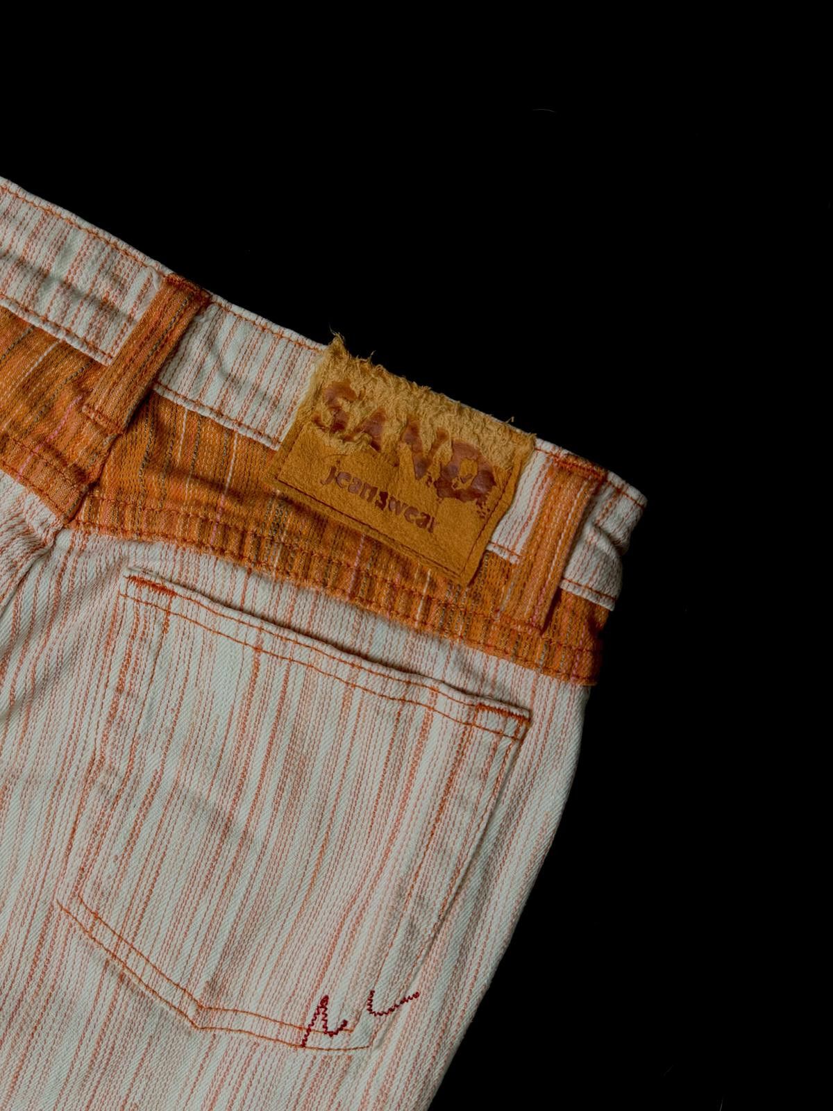 Japanese Brand Deadstock Vtg Retro Two-Tone Flared Pants with Stitch Detail Size 25" / US 0 / IT 36 - 5 Thumbnail