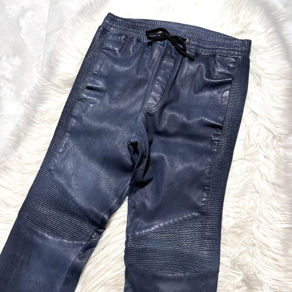 Balmain Balmain Homme Super Stretch Lamb Leather Biker Pants Size US 28 / EU 44 - 7 Thumbnail