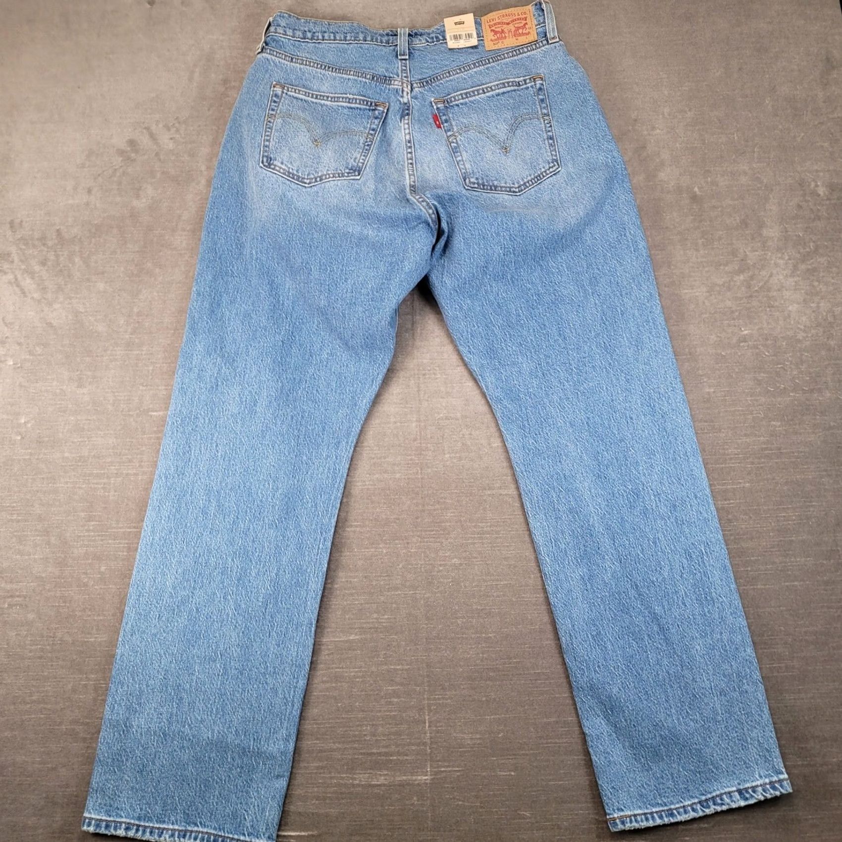 Levi's Womens Levis 501 Jeans 31x30 Light Blue High Rise Stretch Straight Leg NEW Size 24" / US 00 / IT 34 - 5 Thumbnail