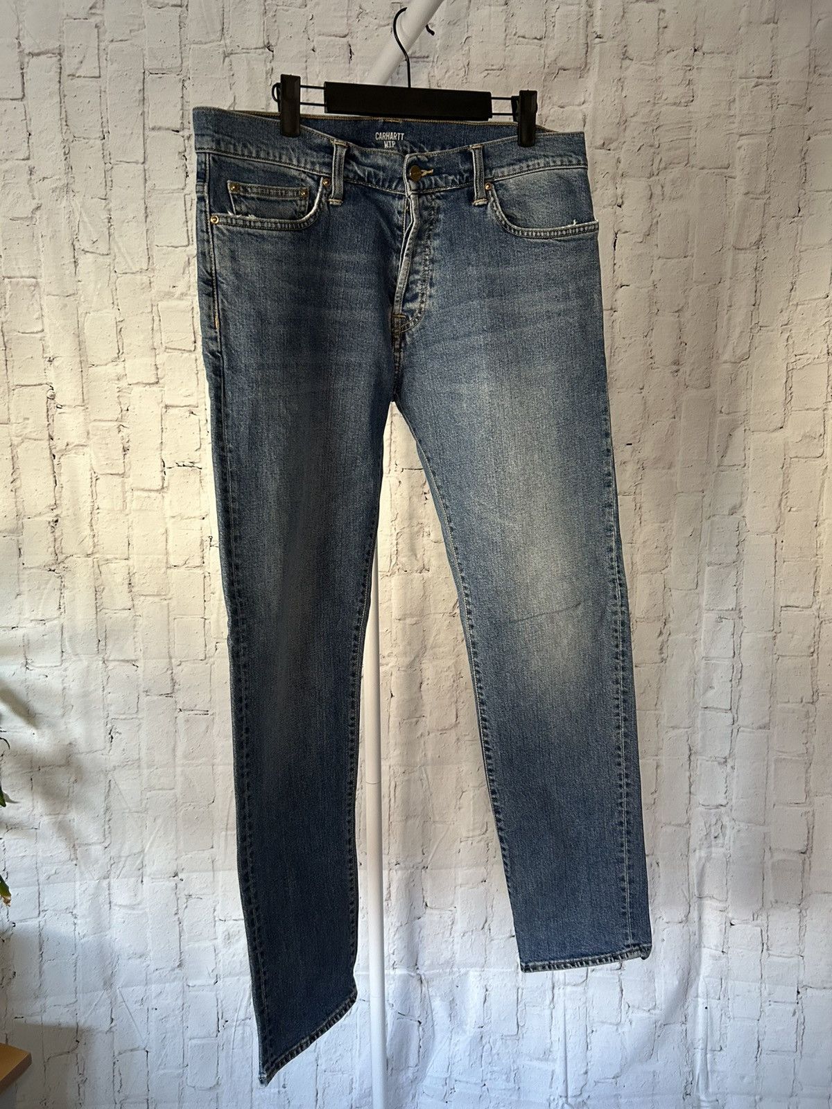 Carhartt Carhartt WIP Blue Denim Jeans – Size 33/32 Size US 33 - 2 Thumbnail