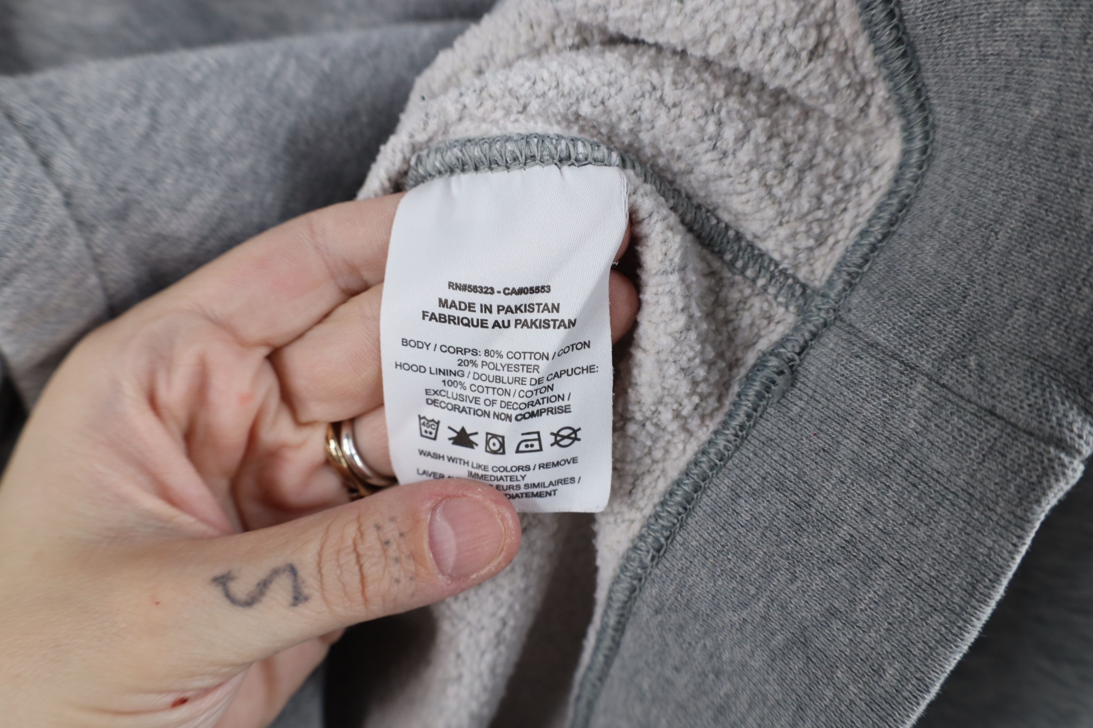 Nike × Vintage Vintage Y2K Nike Mini Swoosh Spell Out Hoodie Heather Gray Size US S / EU 44-46 / 1 - 9 Thumbnail