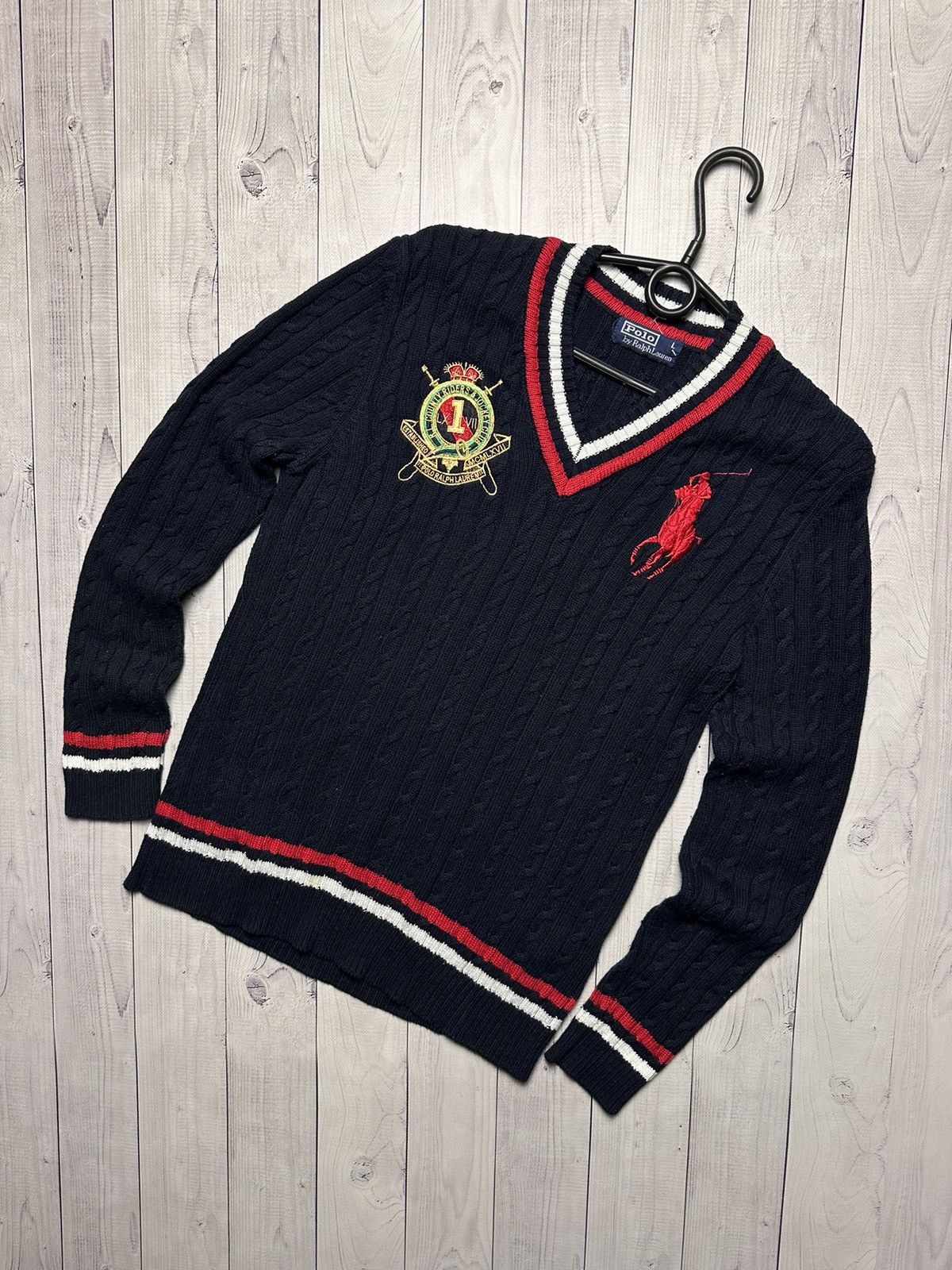 Polo Ralph Lauren × Vintage Vintage Polo Ralph Lauren sweater logo size M rare knitted Size US M / EU 48-50 / 2 - 1 Thumbnail