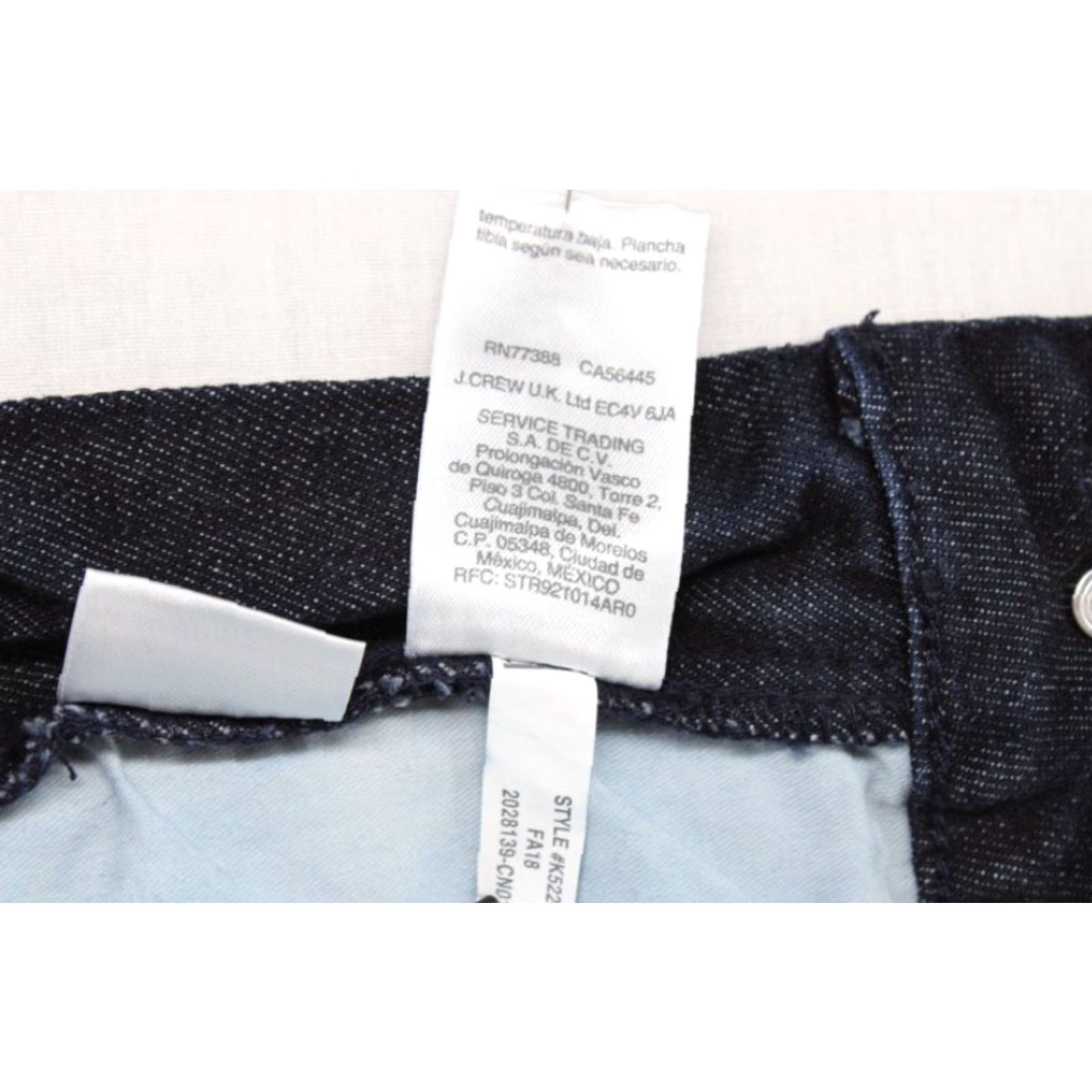 J.Crew J. Crew Wide Leg Baggy Trouser Jeans Women 32 Dark Blue Cotton Blend Denim Zip Relaxed Regular Blue 90s? Size 24" / US 00 / IT 34 - 6 Thumbnail