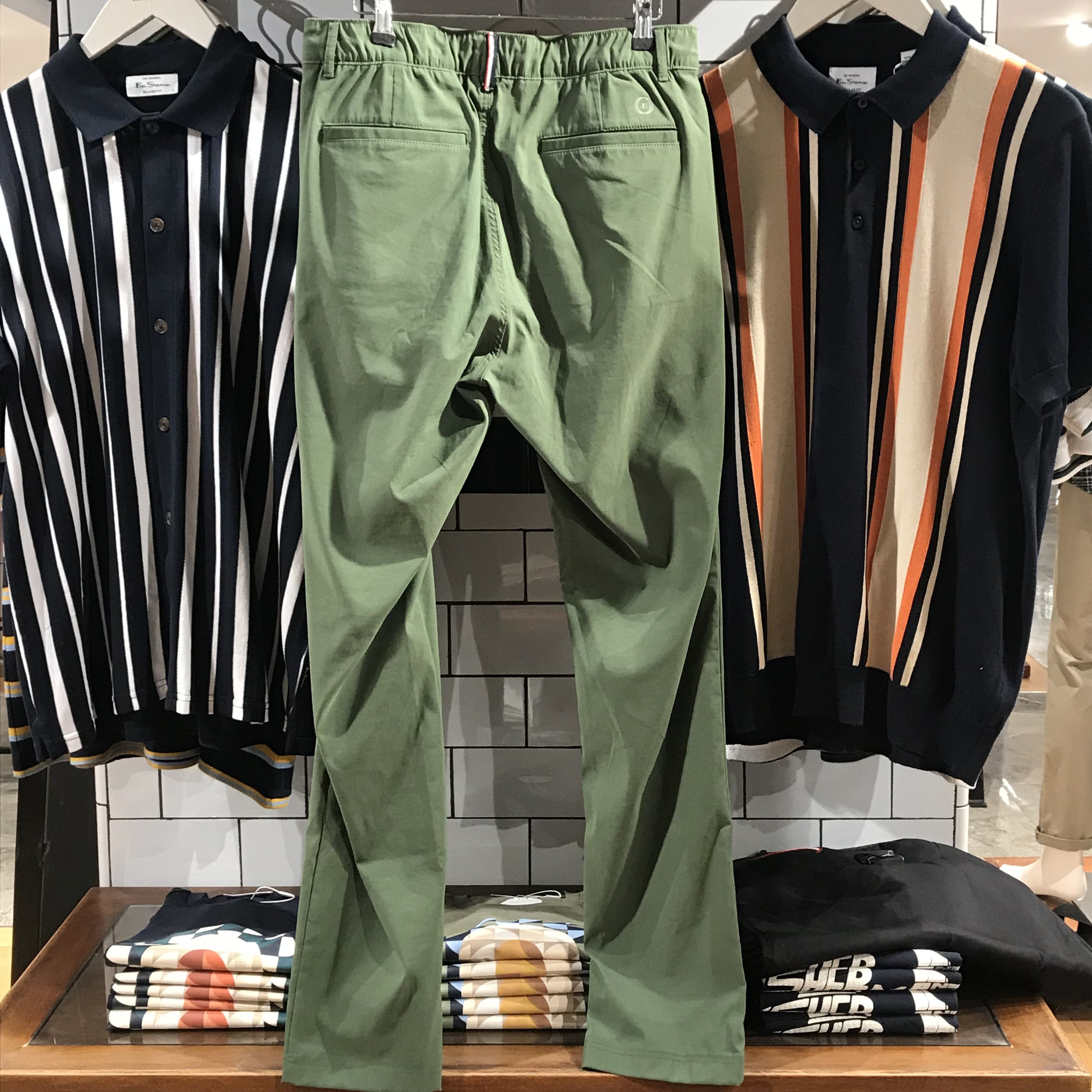 Ben Sherman Ben sherman green chino 24/7 packable Motion Chinos khakis Size US 34 / EU 50 - 2 Thumbnail