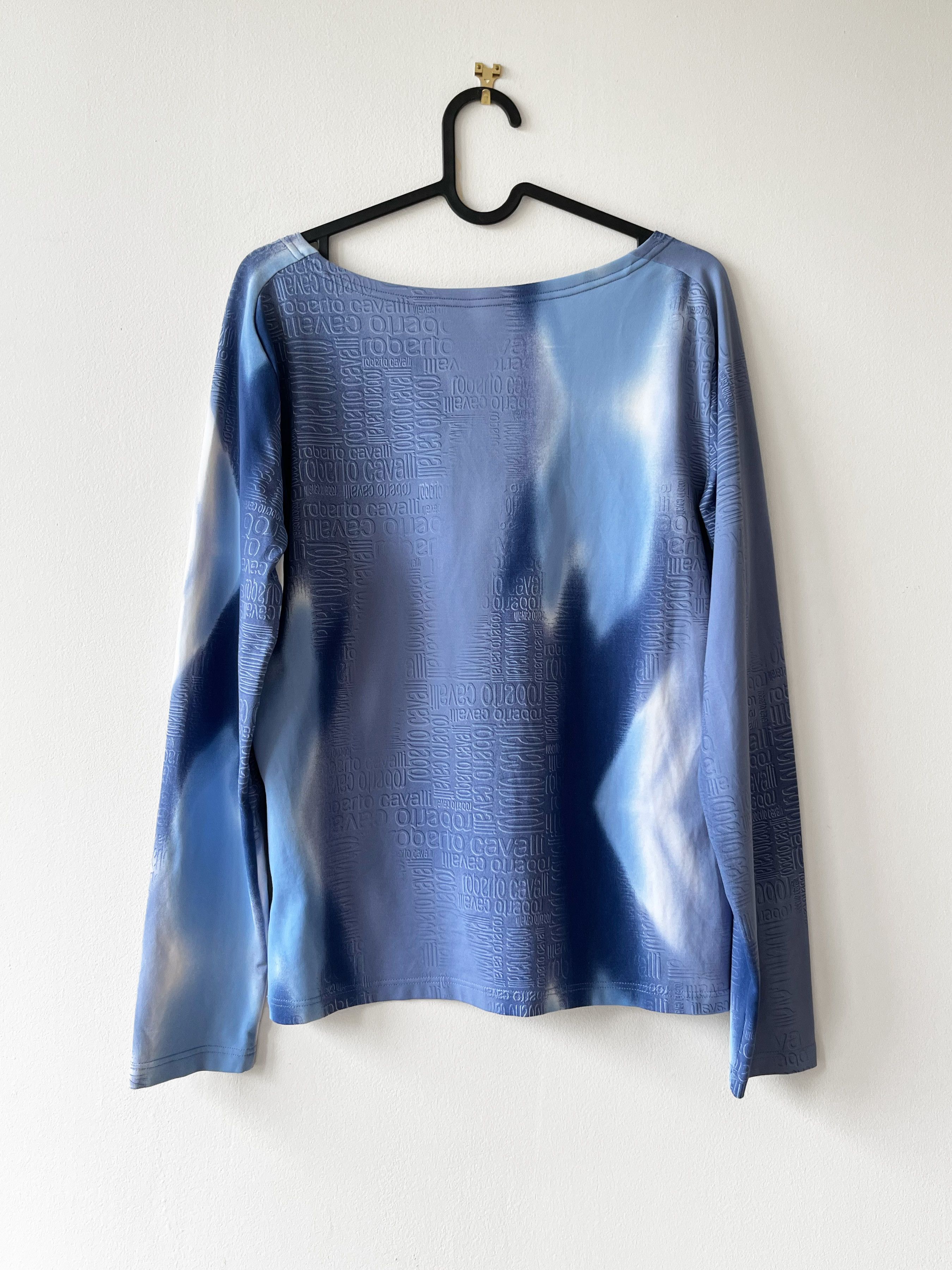 Roberto Cavalli Roberto Cavalli blue jersey top Size L / US 10 / IT 46 - 2 Thumbnail