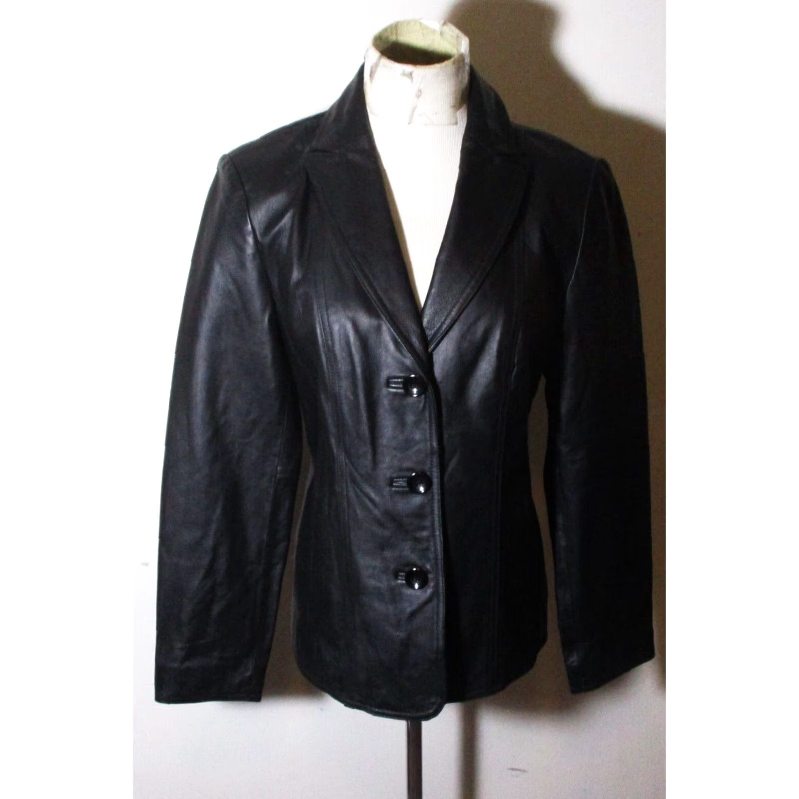Vintage EAST 5th 100% Leather Jacket Women's Size S Button Size S / US 4 / IT 40 - 2 Thumbnail