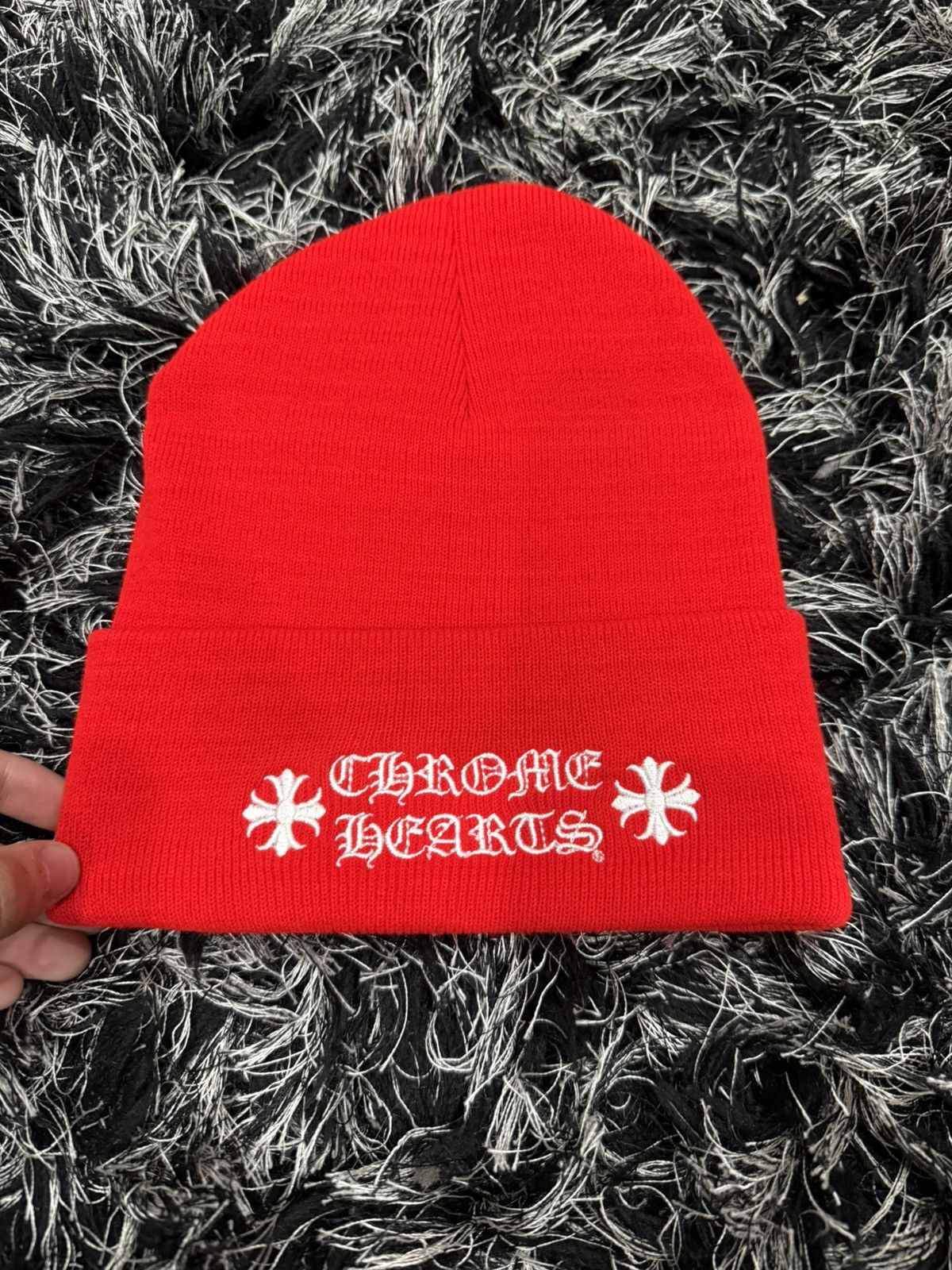 Chrome Hearts Chrome hearts beanie “RED” Size ONE SIZE - 1 Thumbnail