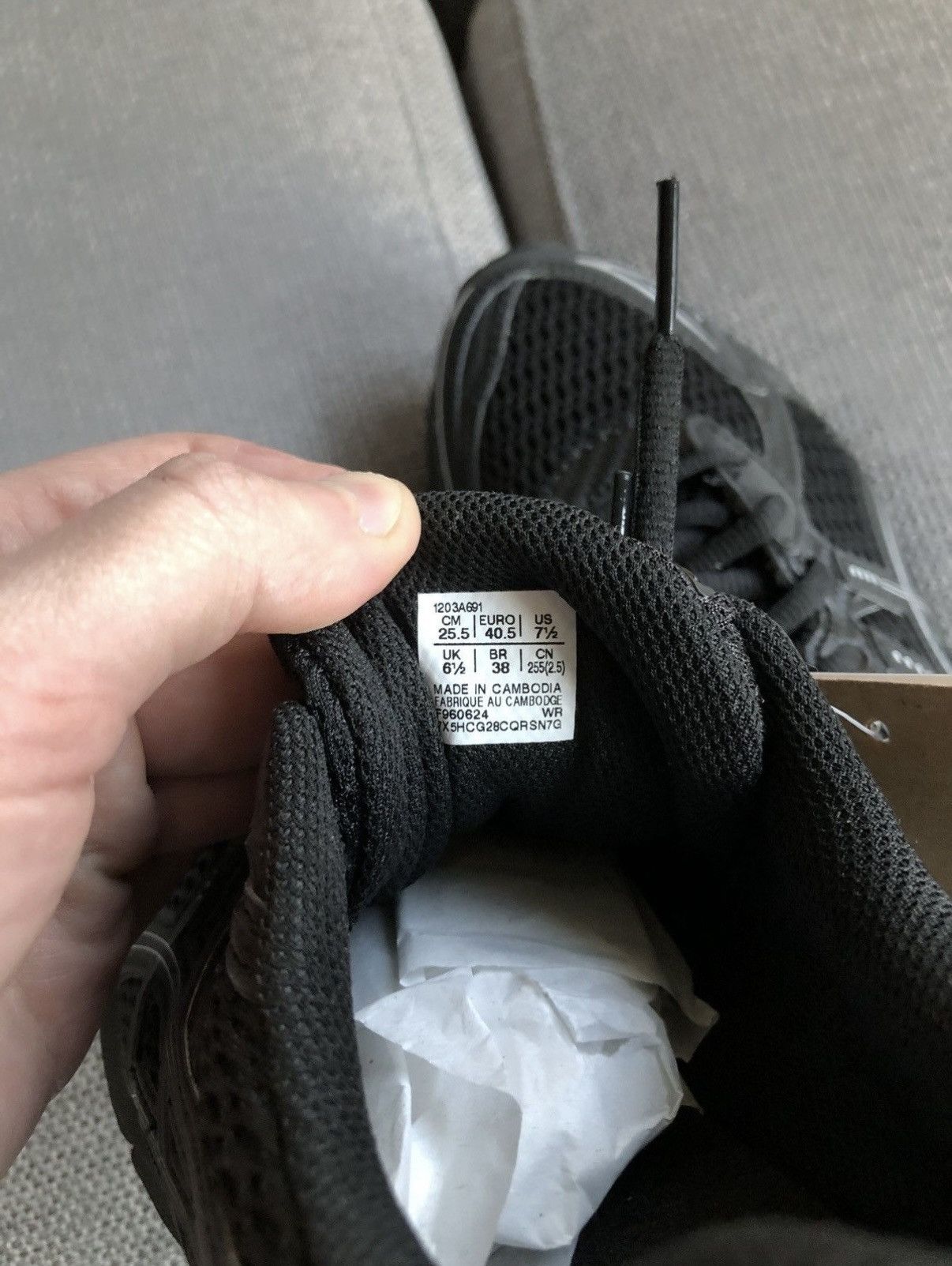 Asics × JJJJound GT-2160 1203A691-002 BLACK/BLACK JJJOUND ASICS Size US 7.5 / EU 40-41 - 7 Thumbnail