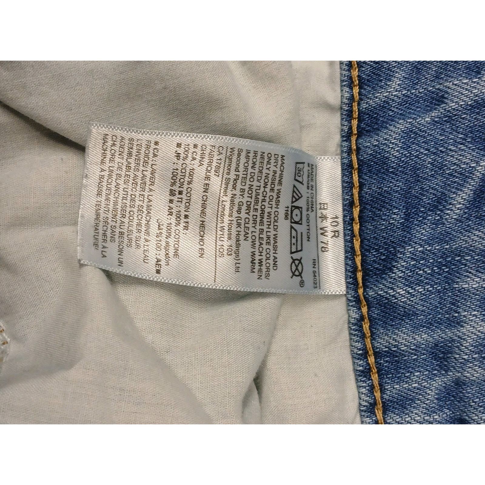 Gap Gap Sexy Boyfriend (10) Relaxed Fit Ripped Blue Denim Jeans Size 32" / US 10 / IT 46 - 6 Thumbnail