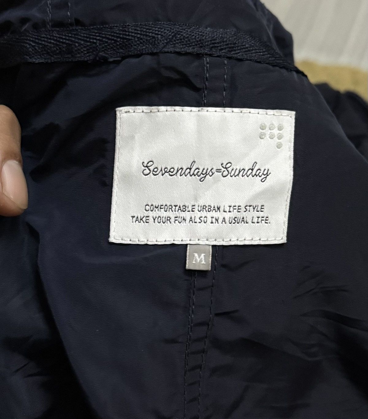 Japanese Brand Sevendays-Sunday Long Jacket Nylon Vintage Size US M / EU 48-50 / 2 - 9 Thumbnail