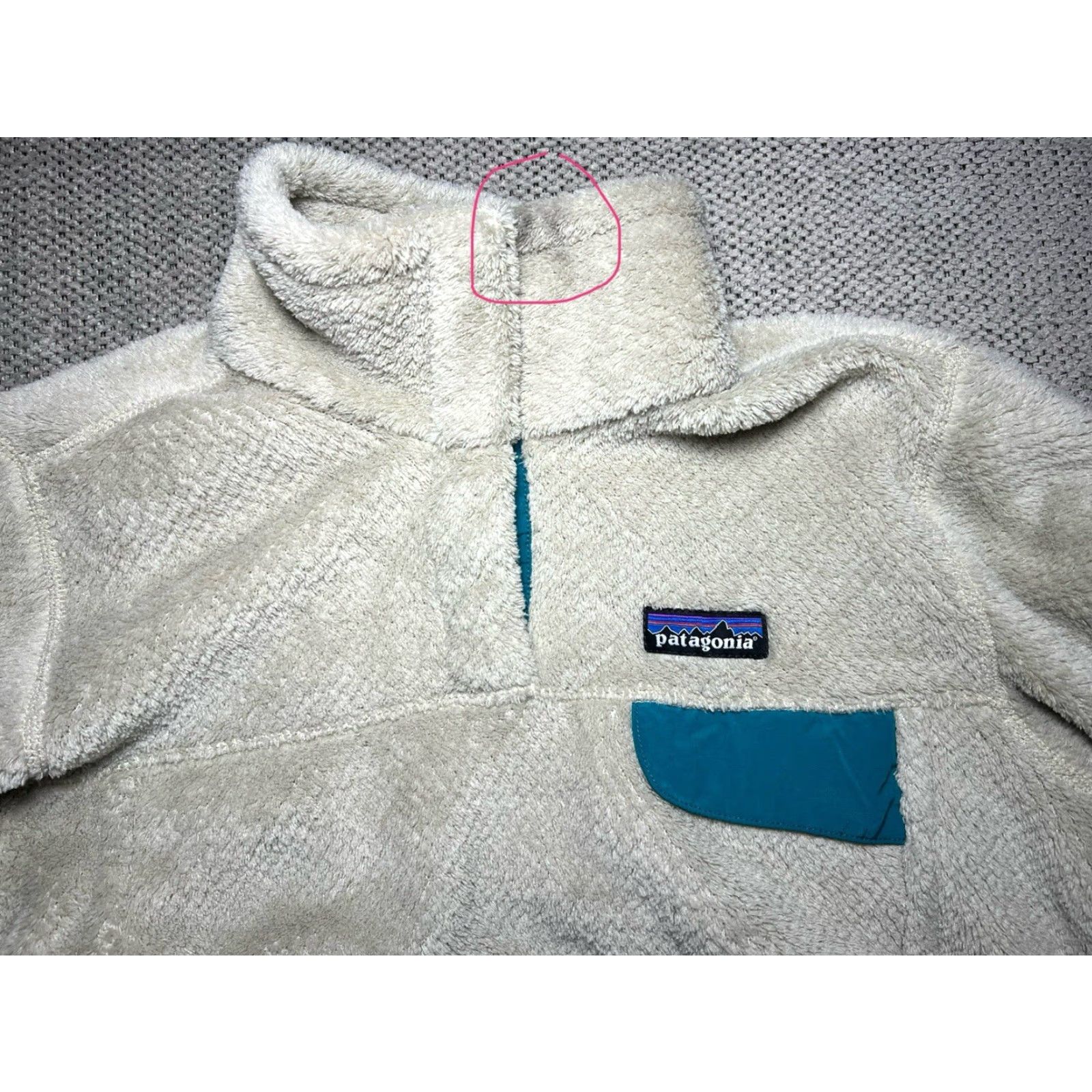 Patagonia Patagonia Re-Tool Snap-T Fleece Pullover Shirt Ladies Small Beig e Oatmeal Teal Soft Shell Pullover Snap Pullover Size S / US 4 / IT 40 - 8 Thumbnail