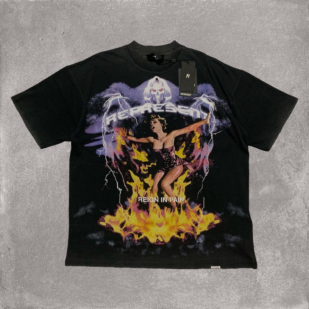 Represent Clo. Represent Small Spirit Reaper Vintage Black Tee Size US S / EU 44-46 / 1 - 1 Thumbnail