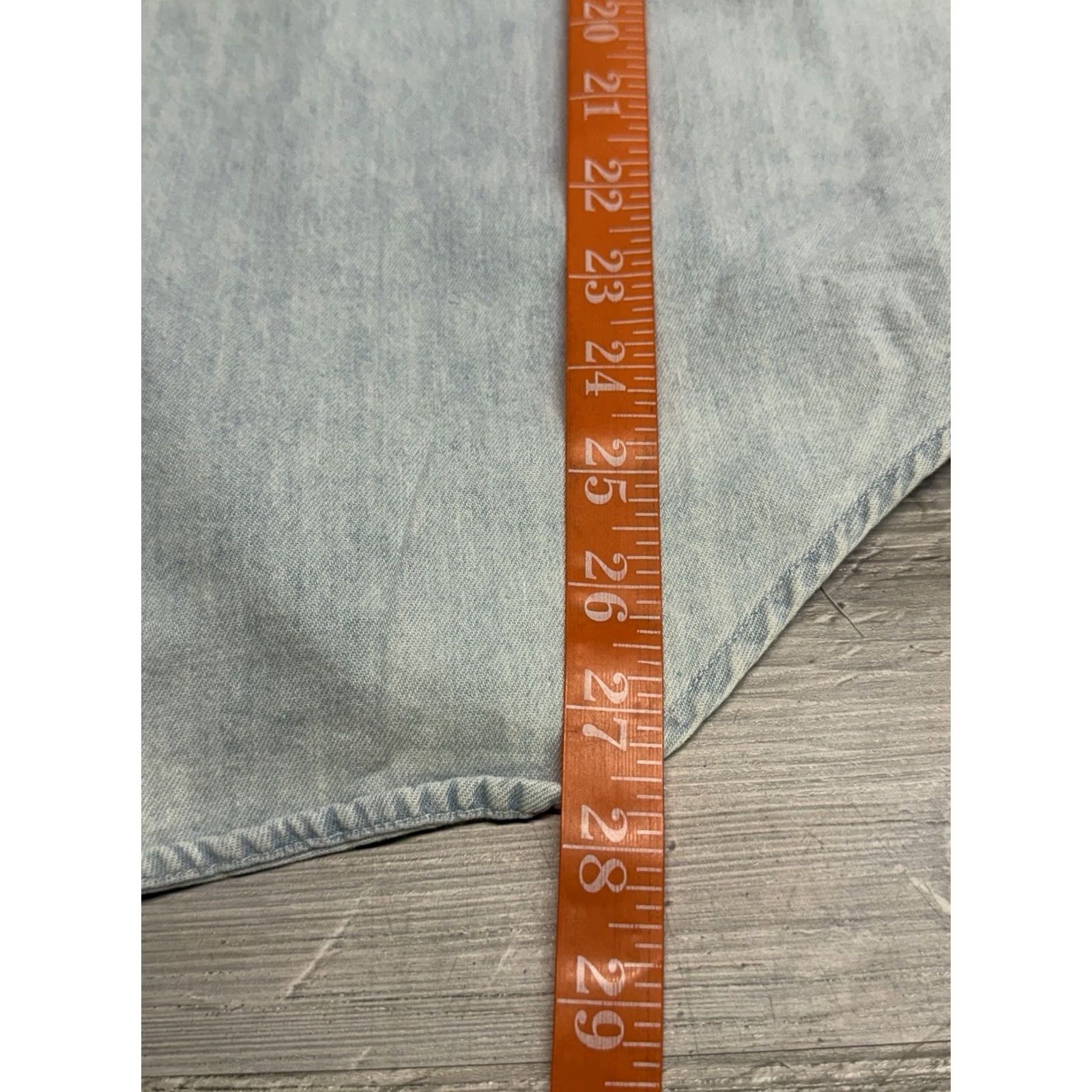 Denime Vintage NY Line Denim Button-Up Shirt Womens Oversized M Blue Cotton 90s Classic Embroidered Button Heartpunch? Size M / US 6-8 / IT 42-44 - 8 Thumbnail