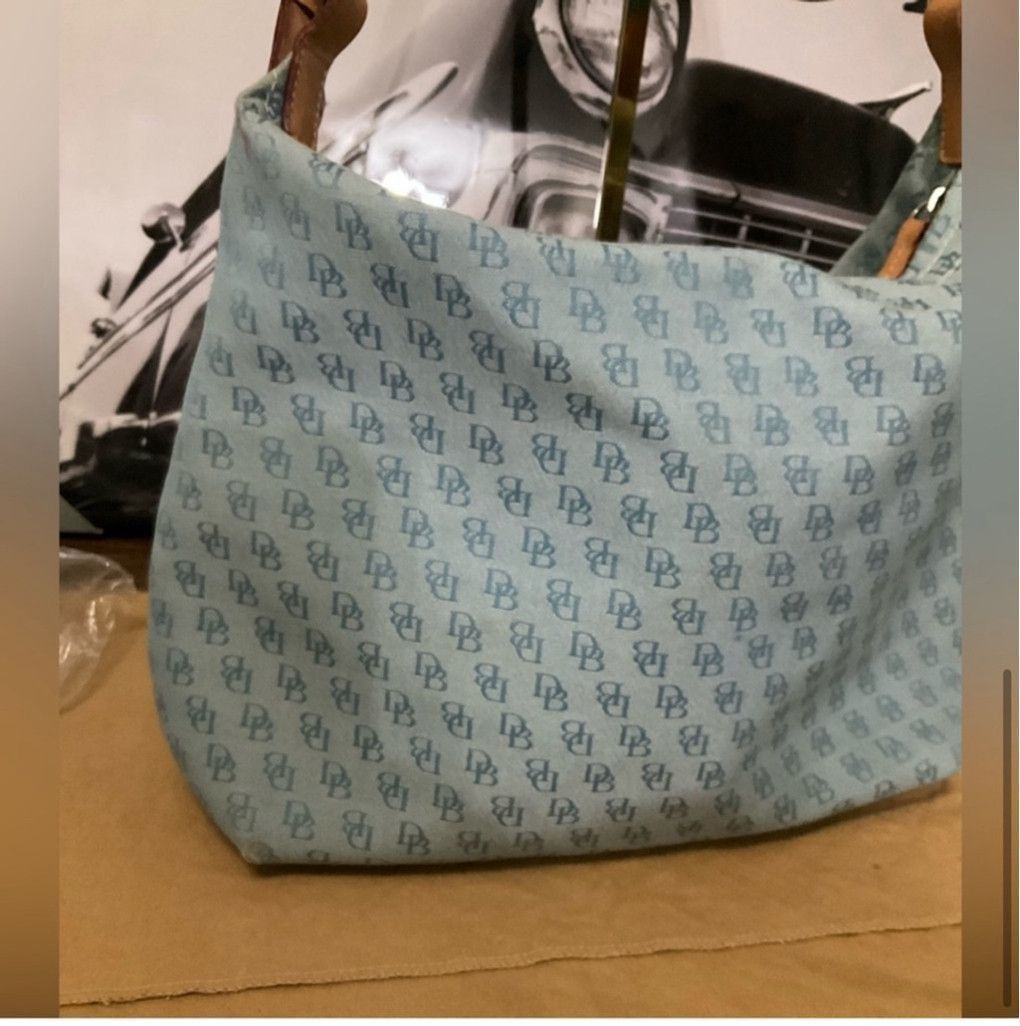 Dooney & Bourke Dooney & Bourke Light Blue Monogram Shoulder Bag | DB Logo Size ONE SIZE - 9 Thumbnail