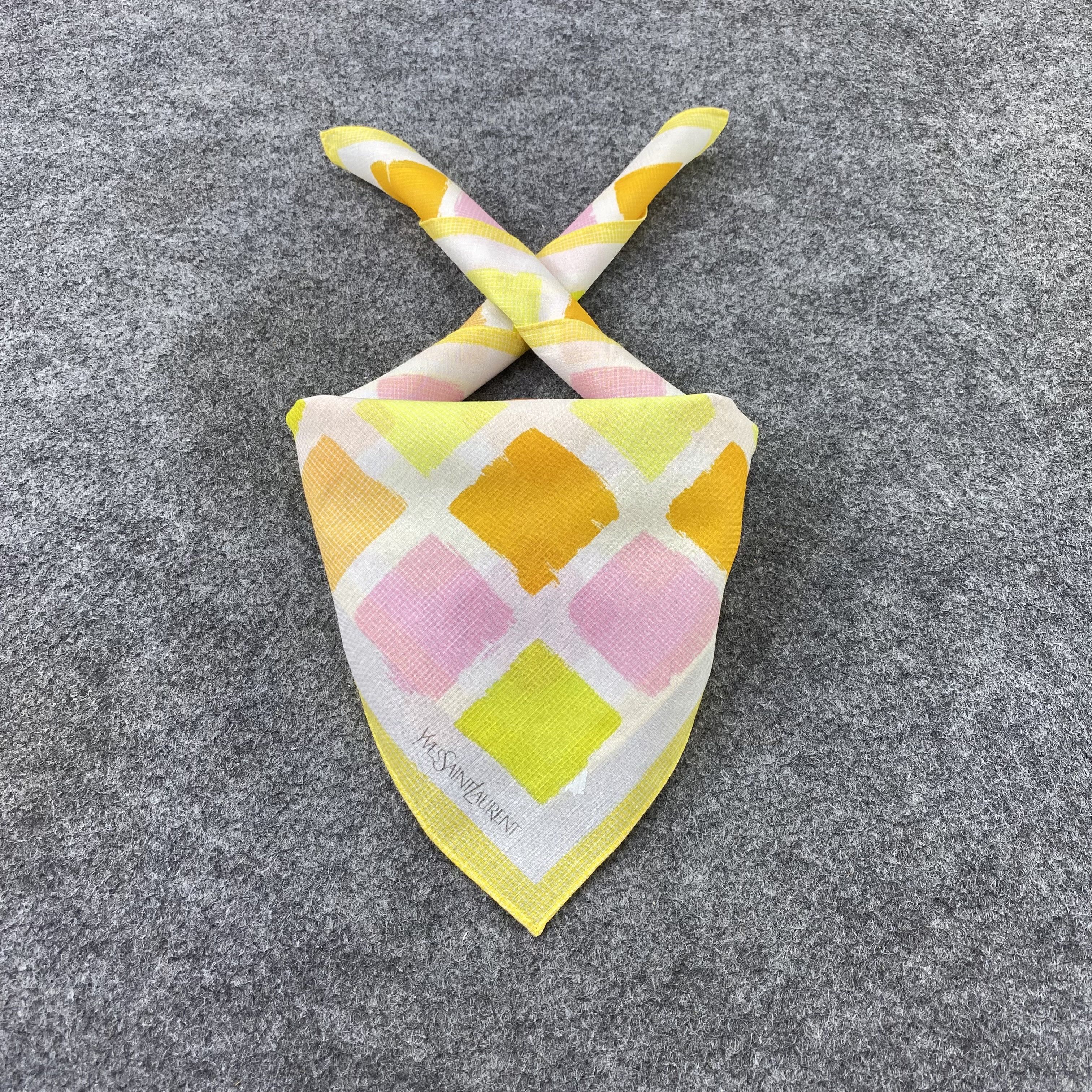 Designer Yves Saint Laurent Handkerchief / Bandana /Neckerchief-B1110 Size ONE SIZE - 2 Thumbnail