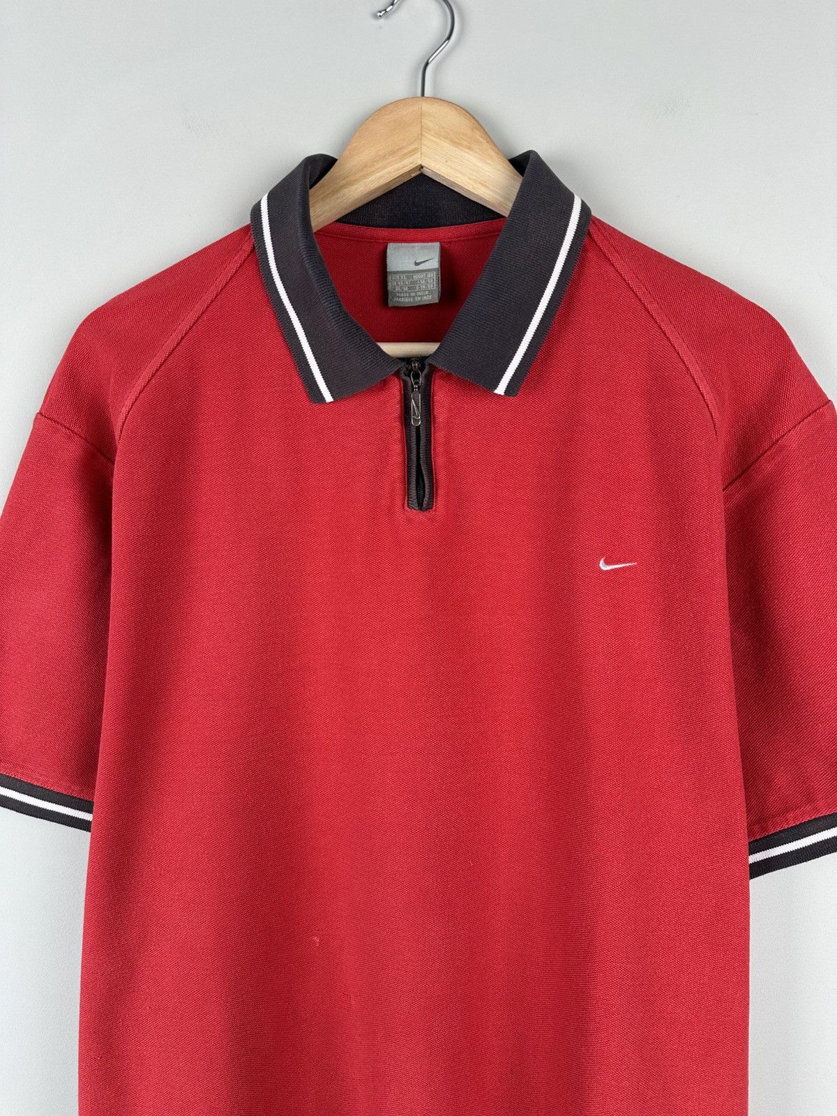 Nike 2000s Vintage Nike Hafl Zip Polo Shirt Oversized Size US XL / EU 56 / 4 - 3 Thumbnail