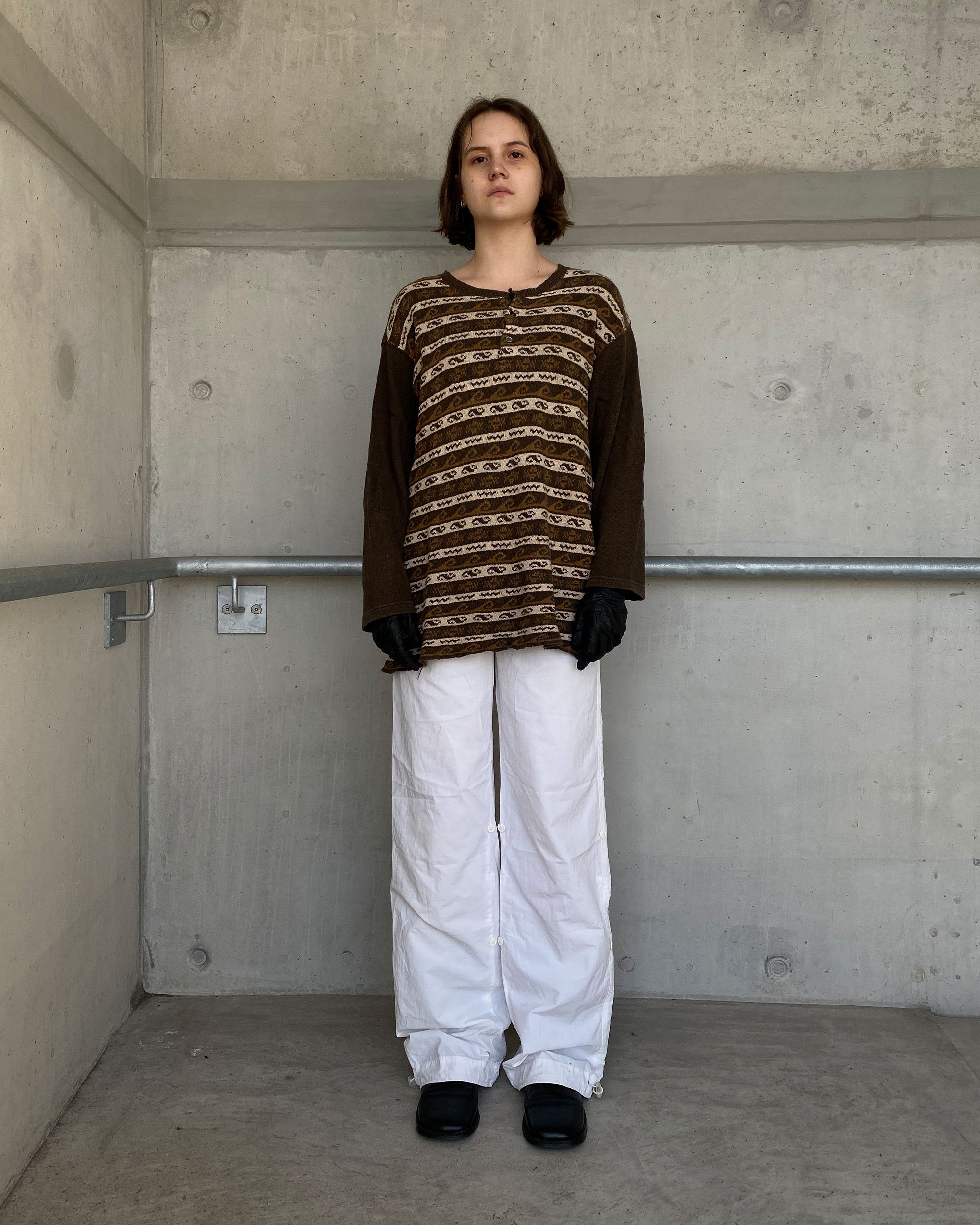 Comme des Garcons Homme AD1997 Asymmetrical Knit Sweater Size US L / EU 52-54 / 3 - 2 Thumbnail