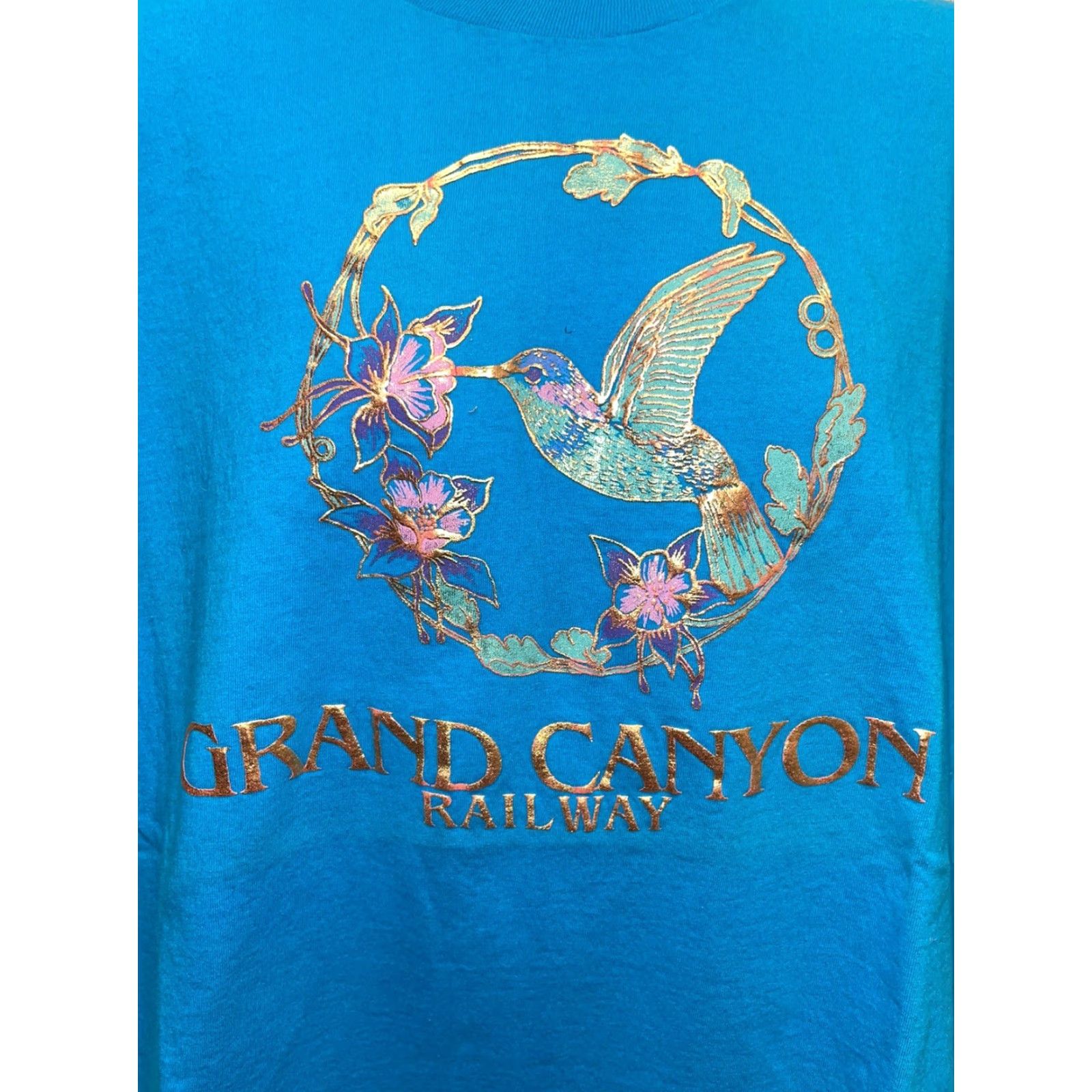 Vintage VINTAGE GRAND CANYON RAILWAY Stitch Blue Graphic T-Shirt Mens L Size US L / EU 52-54 / 3 - 4 Thumbnail