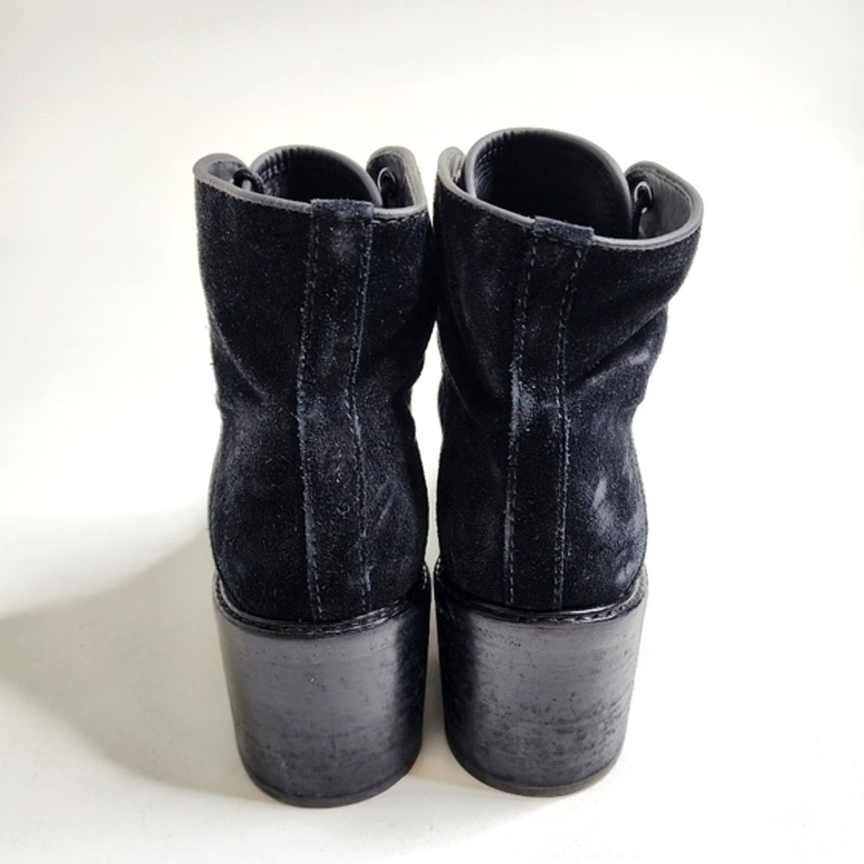 Vince VINTAGE VINCE Falco Boot Black Suede Hiking Combat Military Heel Size 7 Womens Size US 7 / IT 37 - 5 Thumbnail