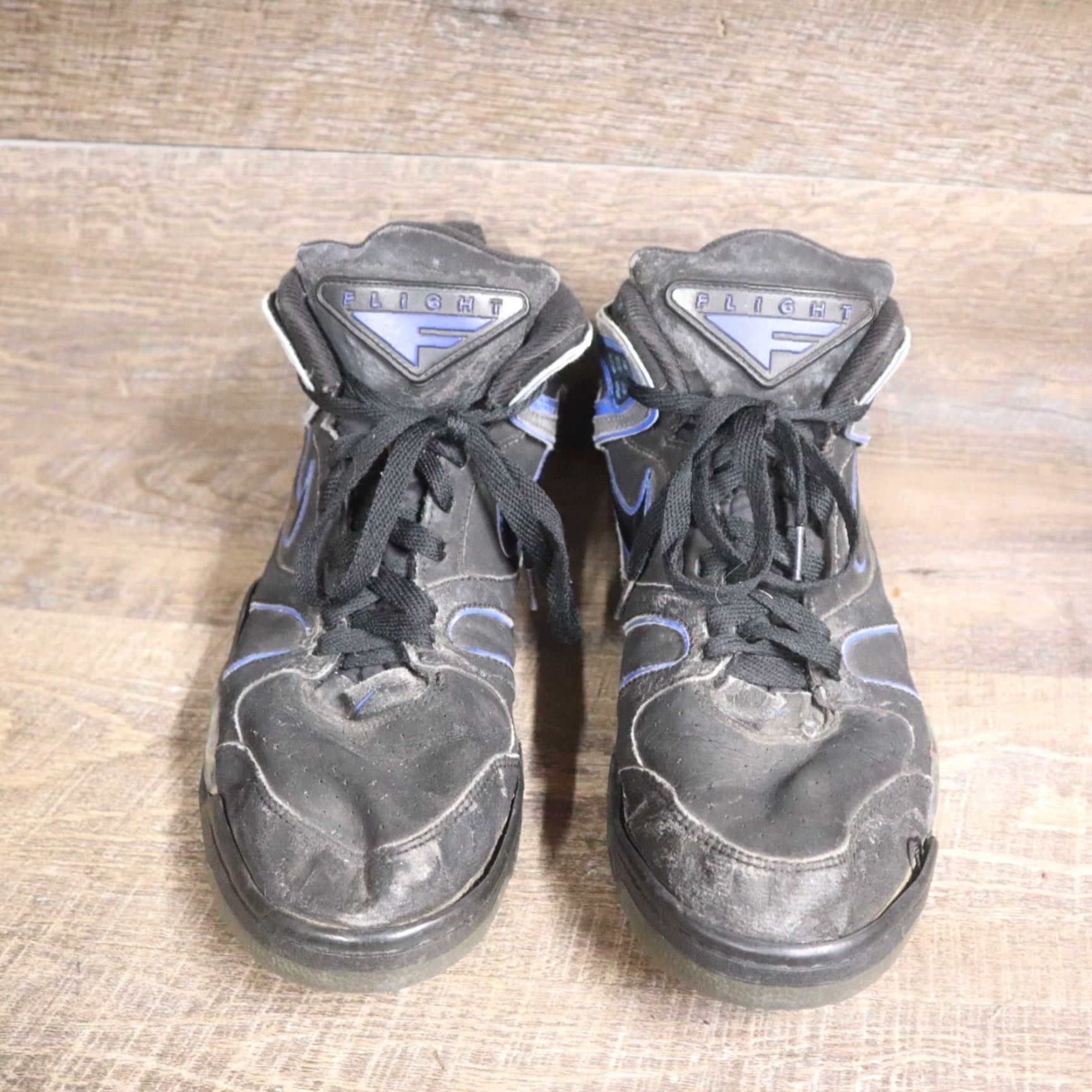 Nike Nike Air Flight Falcon High Top Sneakers Black and Blue Adult Men's Size 13 Athleisure Size US 13 / EU 46 - 3 Thumbnail