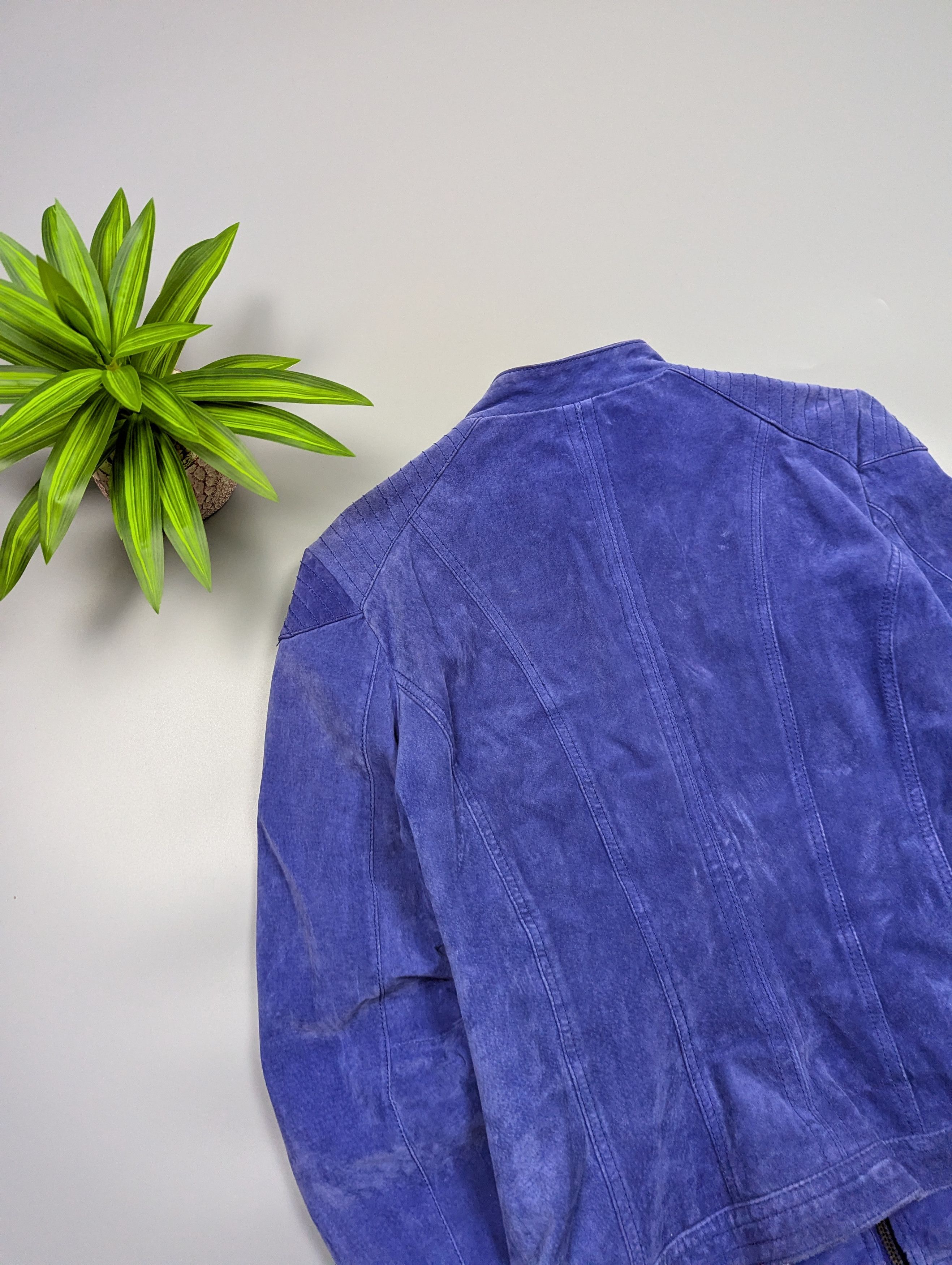 Vintage Vintage Women’s Purple Real Leather Biker Jacket Size M / US 6-8 / IT 42-44 - 19 Thumbnail