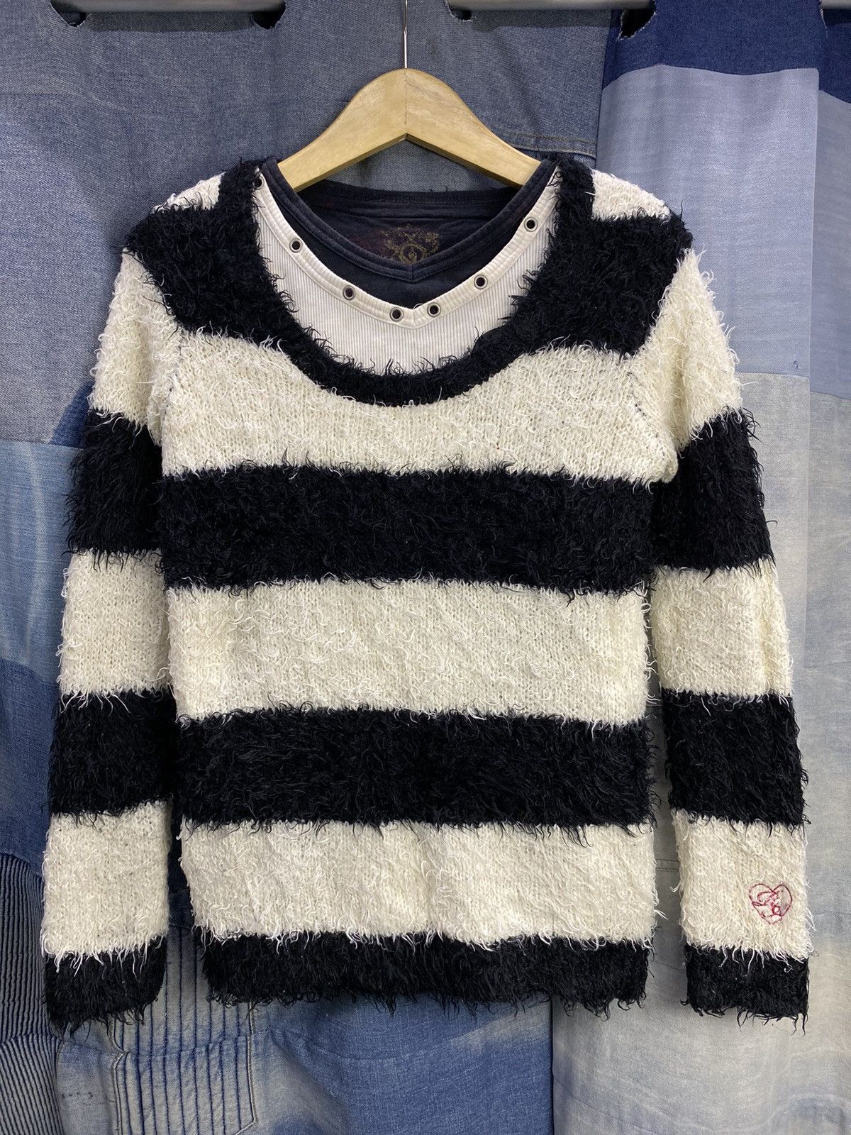 If Six Was Nine × Japanese Brand Fuzzy Mohair Grunge repipi armario Kurt Cobain Style Size US S / EU 44-46 / 1 - 2 Thumbnail