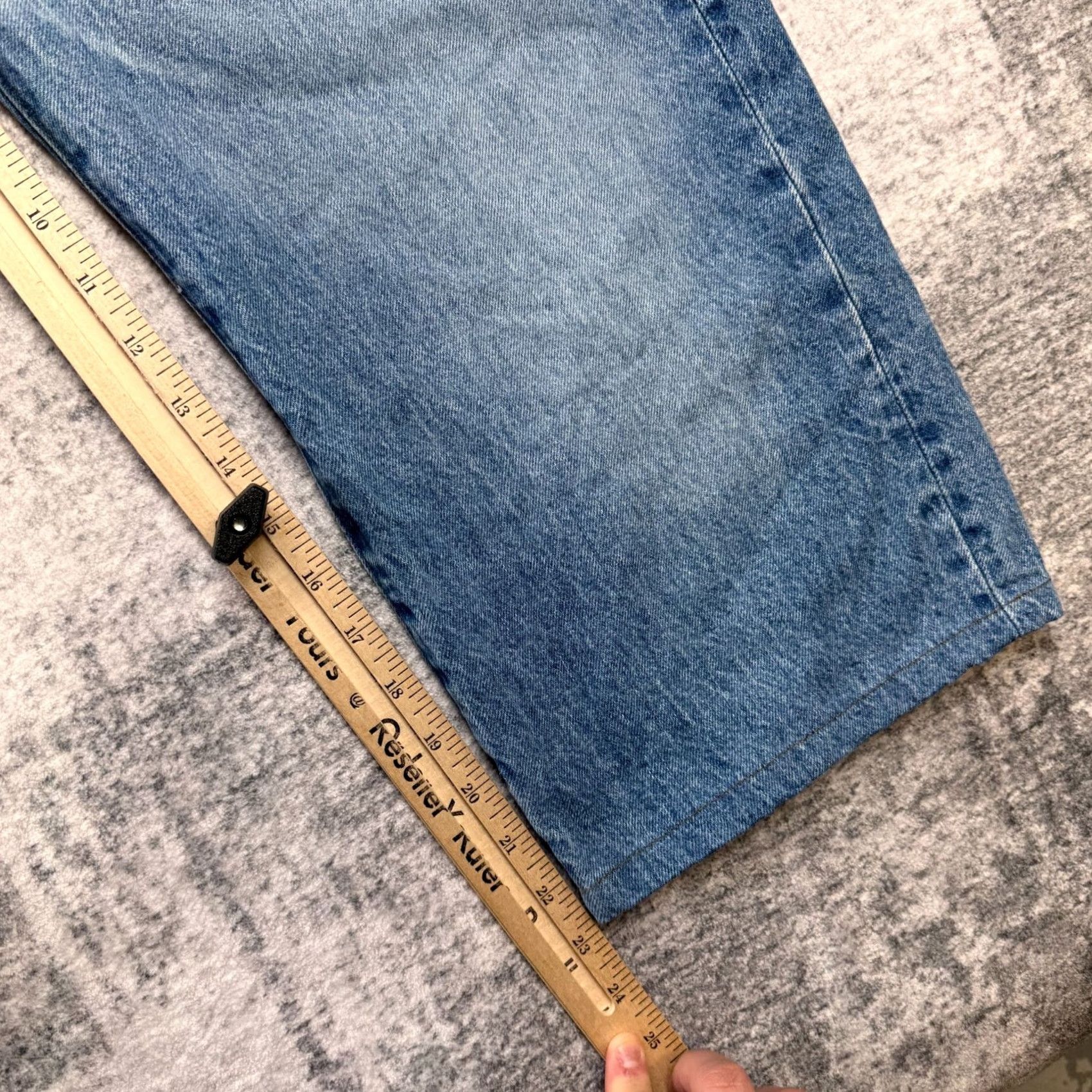 Uniqlo Uniqlo JW Anderson Jeans Womens Regular 33x23 Blue Denim Straight Relaxed 5-Pocket Design Mens Womens Boys Girls Size 24" / US 00 / IT 34 - 7 Thumbnail