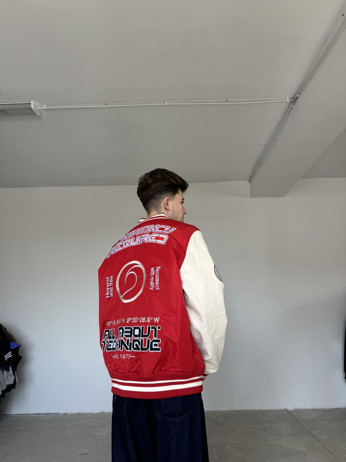 Rhude × Zara Zara leather red varsity jacket Size US L / EU 52-54 / 3 - 10 Thumbnail