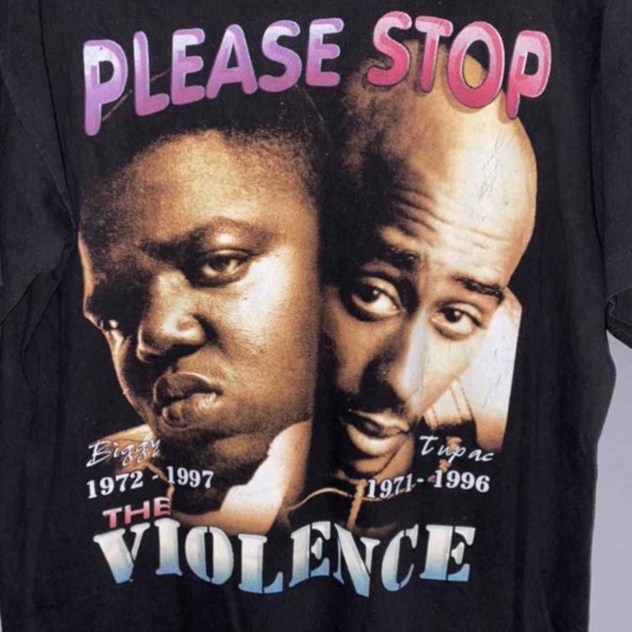 Vintage Vintage 90s In Memory Of Biggie Smalls Tupac Shakur 2pac rap Size US XL / EU 56 / 4 - 2 Thumbnail