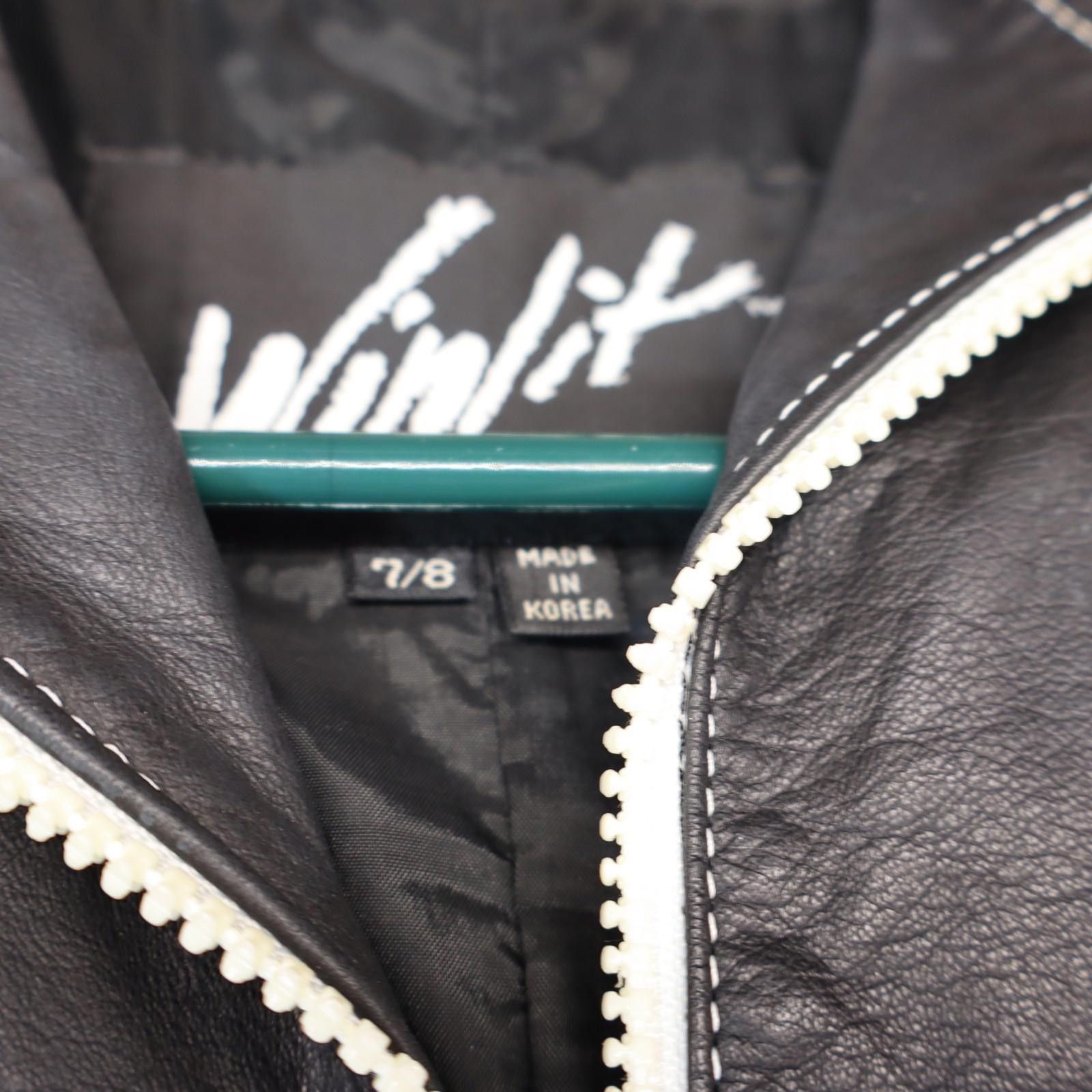 Other Winlit Women Leather Jacket 7/8 Large Black Trenhcoat Moto Size L / US 10 / IT 46 - 3 Thumbnail