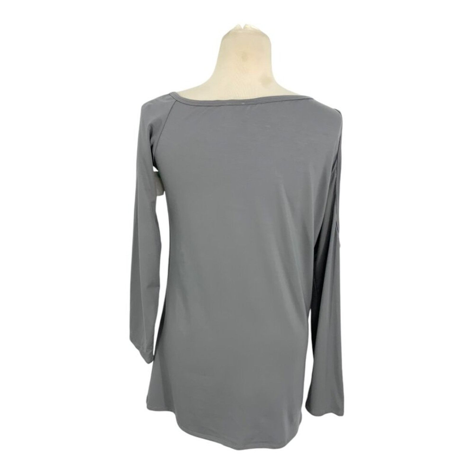 Other Go Couture Cold Shoulder Top Gray Size Large NWOT $118 MSRP Size L / US 10 / IT 46 - 6 Thumbnail