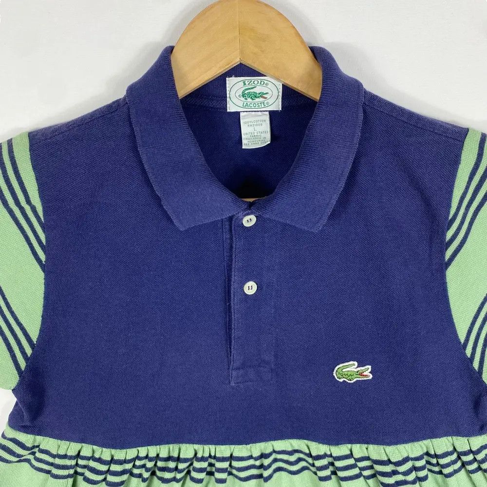 Lacoste Vintage LACOSTE Women Maternity Striped Polo Shirt Large Size L / US 10 / IT 46 - 2 Thumbnail