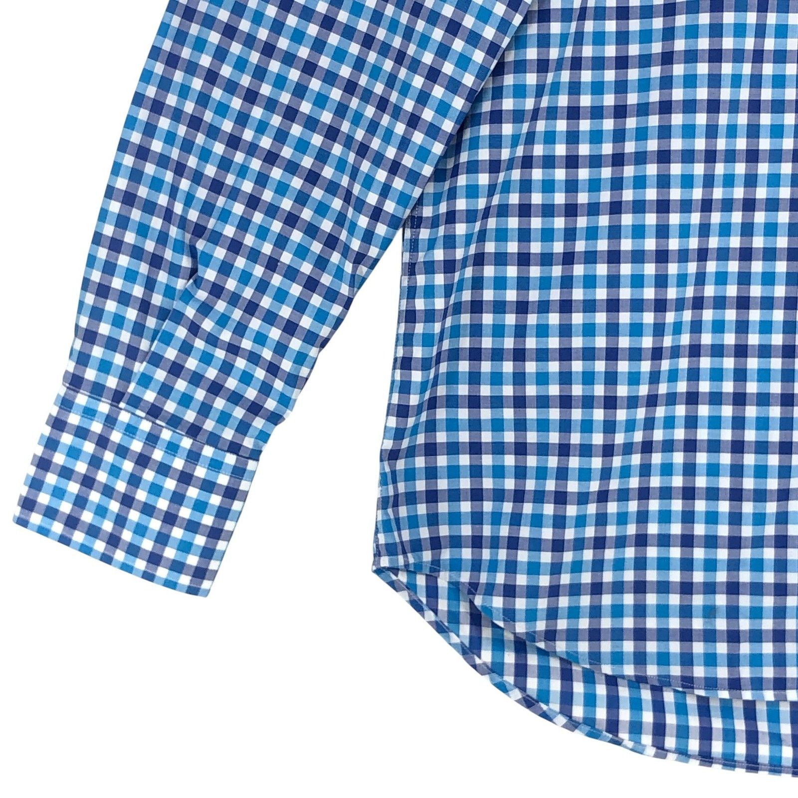 Canali Canali Dress Shirt M Blue Teal Gingham Check Long Sleeve Size US M / EU 48-50 / 2 - 4 Thumbnail