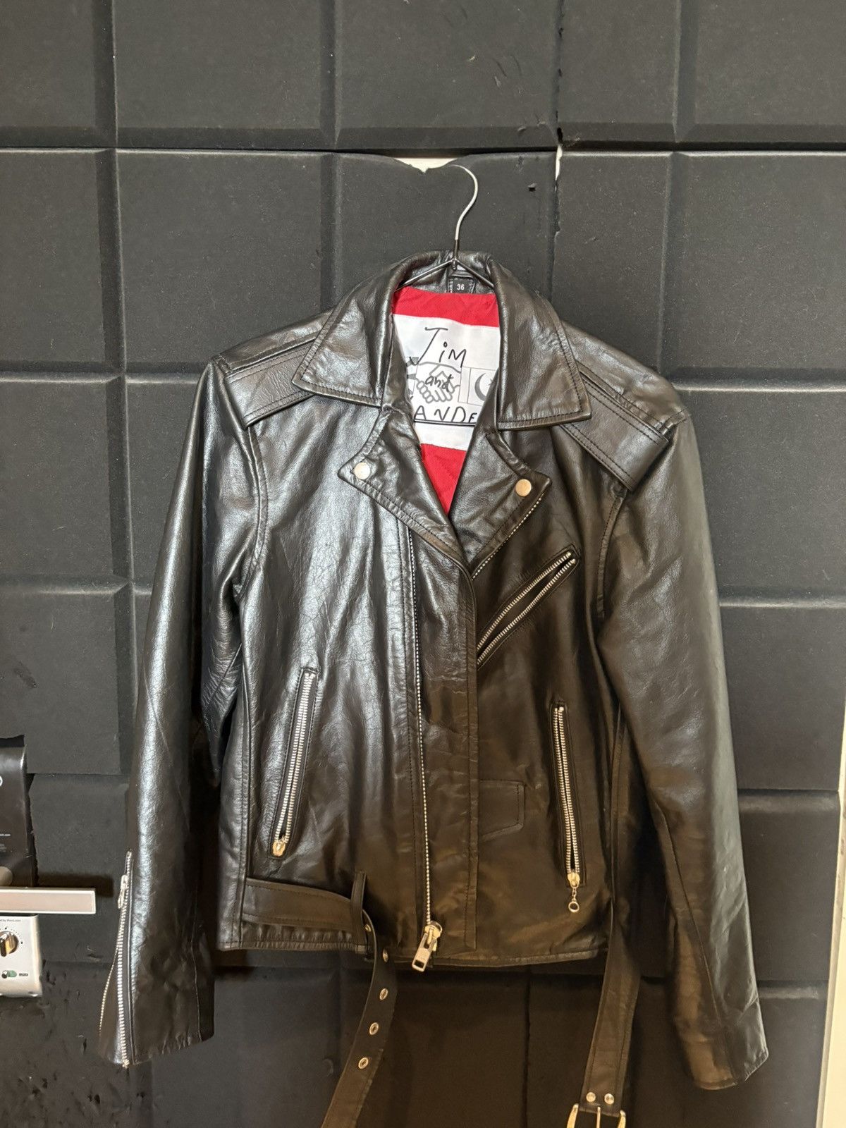 Other tribute Sid Vicious Vintage Punk Rock Black Leather Jacket Size US L / EU 52-54 / 3 - 2 Thumbnail