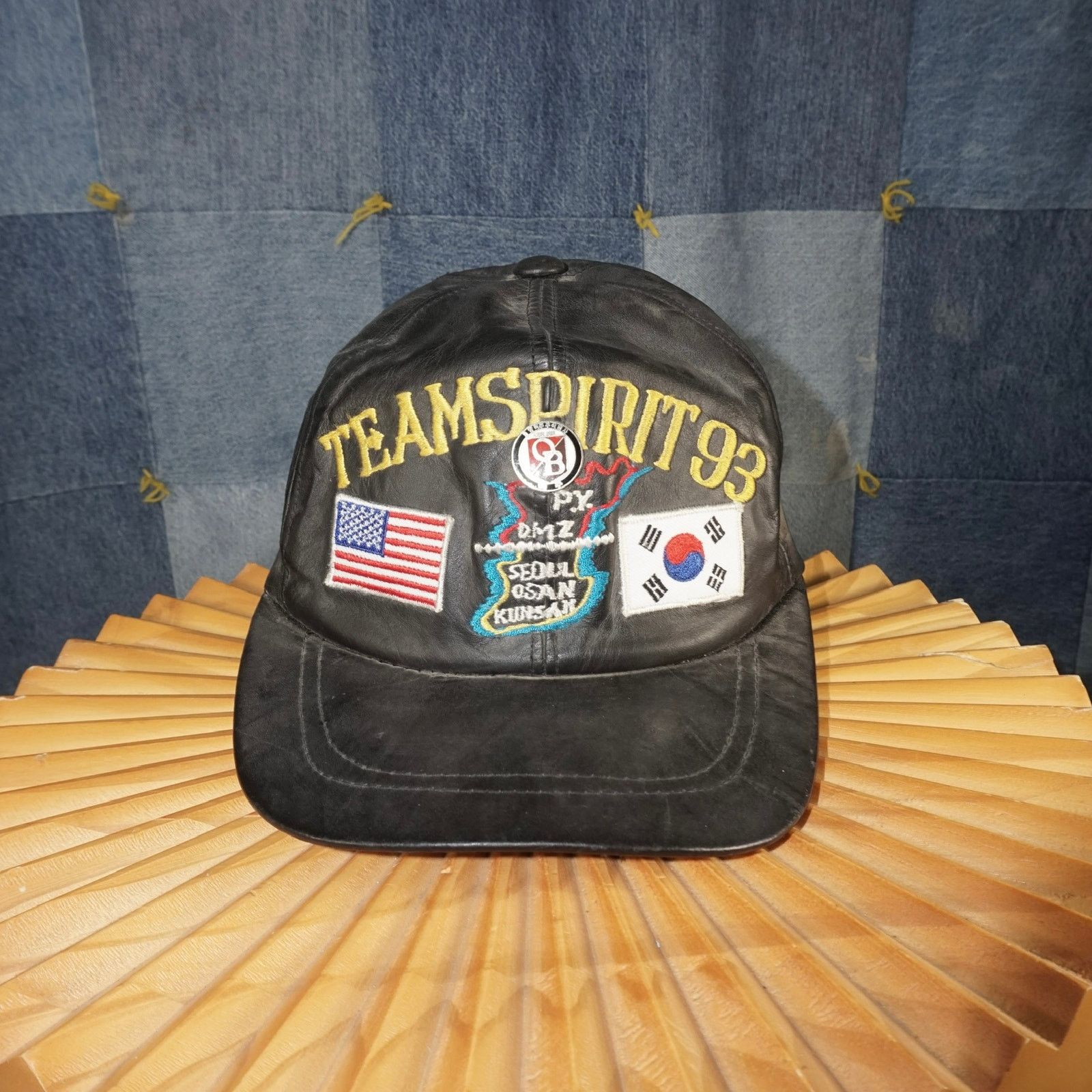 Vintage OSFA - Vintage korea team spirit 1993 embroider leather hat Size ONE SIZE - 1 Thumbnail