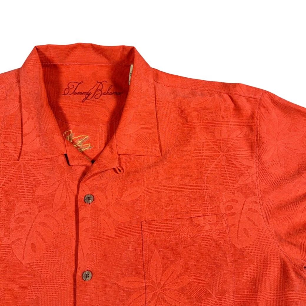 Tommy Bahama VINTAGE Tommy Bahama Shirt Adult XL Orange Camp Silk Calypso Heat Y2K Size US XL / EU 56 / 4 - 3 Thumbnail
