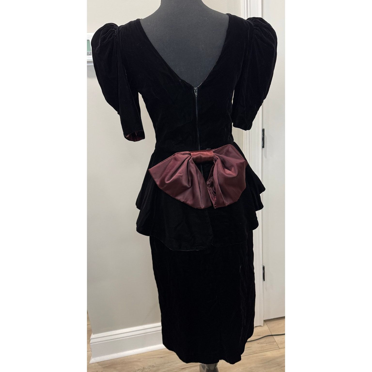 Other Gothic Whimsigoth Vintage Dress Black 80s Act III Small Size S / US 4 / IT 40 - 1 Thumbnail