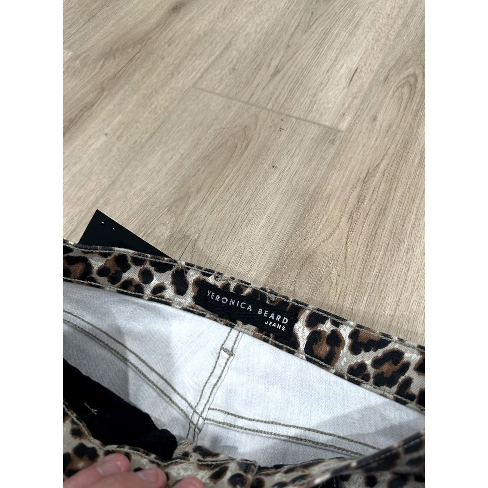 Veronica Beard Veronica Beard Brooke Mid-Rise Skinny Jeans Leopard Print NWT Size 26 Coated Women Size 26" / US 2 / IT 38 - 6 Thumbnail